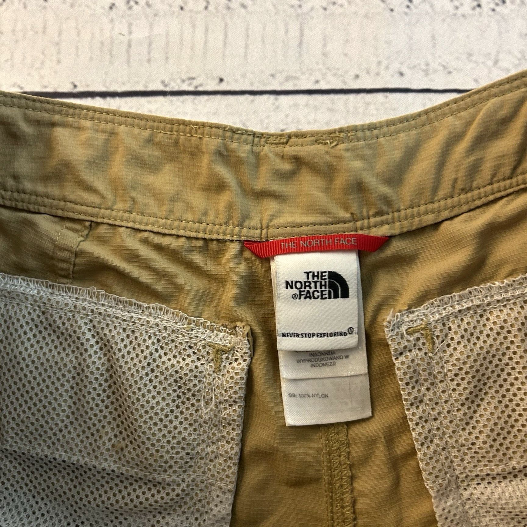The North Face The North Face Nylon Hiking Outdoor Shorts Mens 6 Khaki Beige Tan Cargo Outdoors Hiking Nylon 6 Beige Mens Size 28" / US 6 / IT 42 - 4 Thumbnail