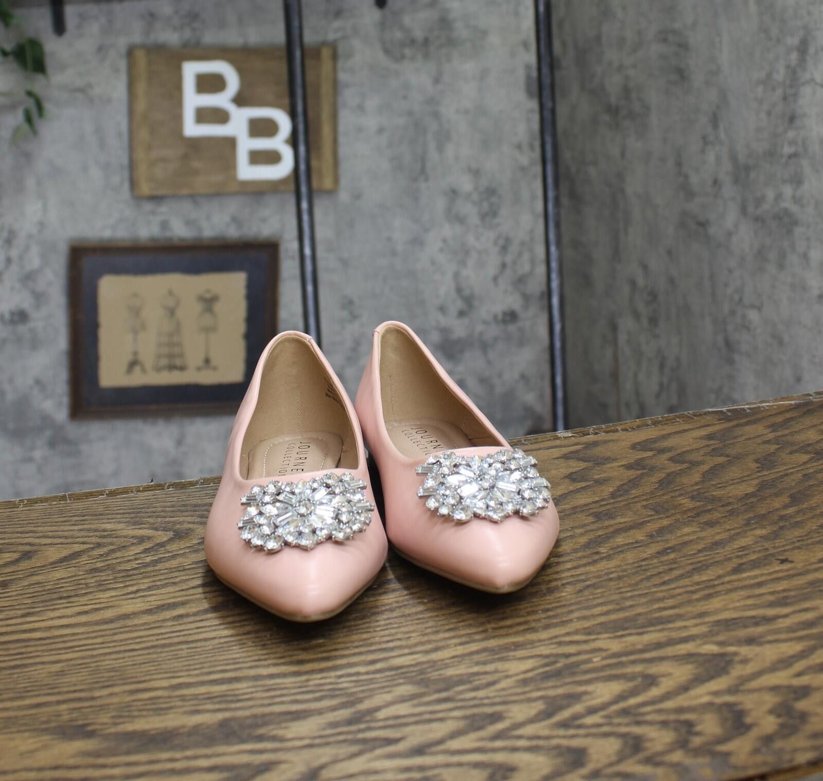 Other Nwt Journee Collection Dressy Ballet Flats Renzo-wd Pink 8w Size US 8 / IT 38 - 3 Thumbnail