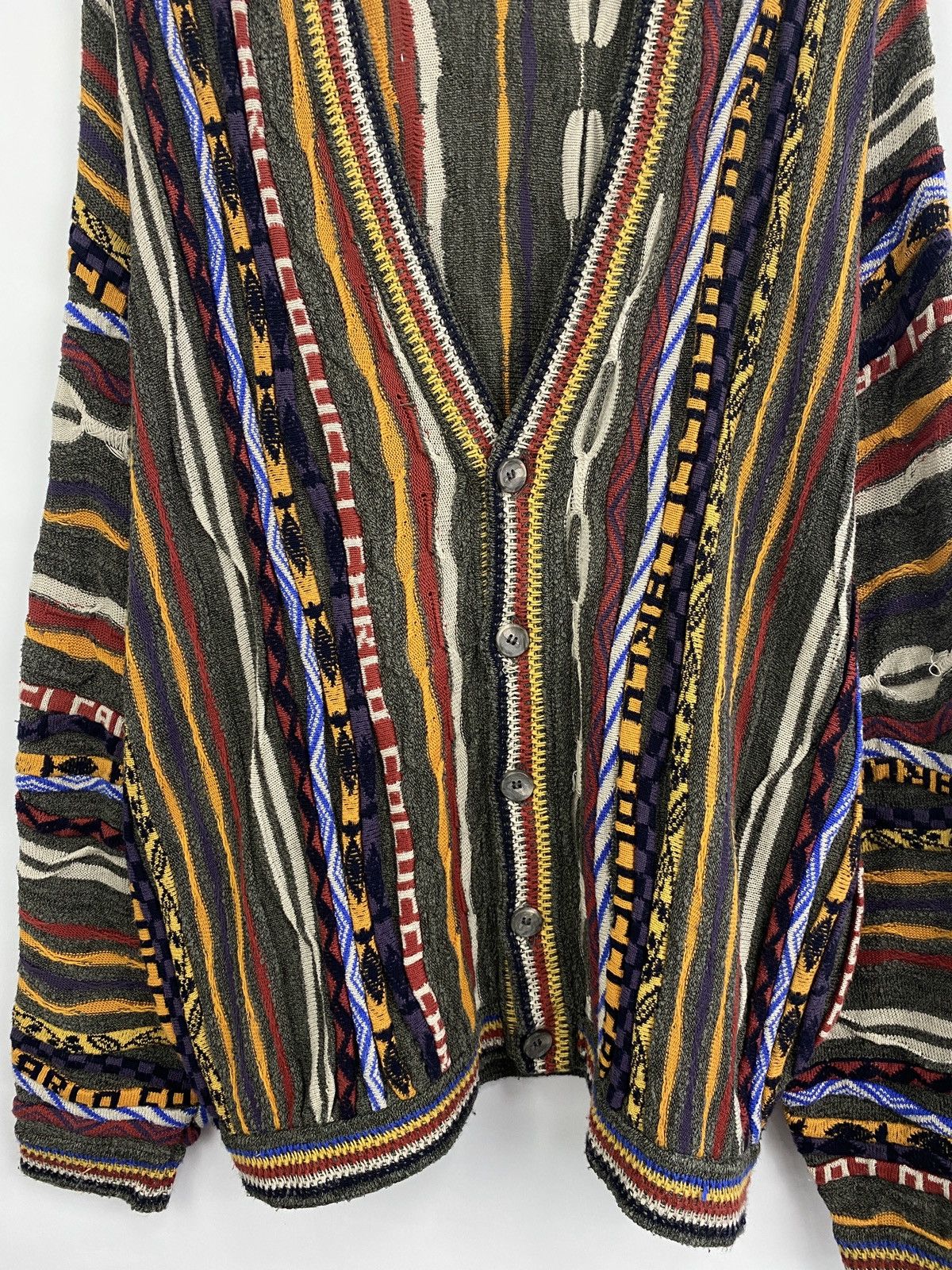 Carlo Colucci 🇺🇸 Vintage 90s Carlo Colucci Cardigan Coogi Style Sweater Size US XL / EU 56 / 4 - 4 Thumbnail