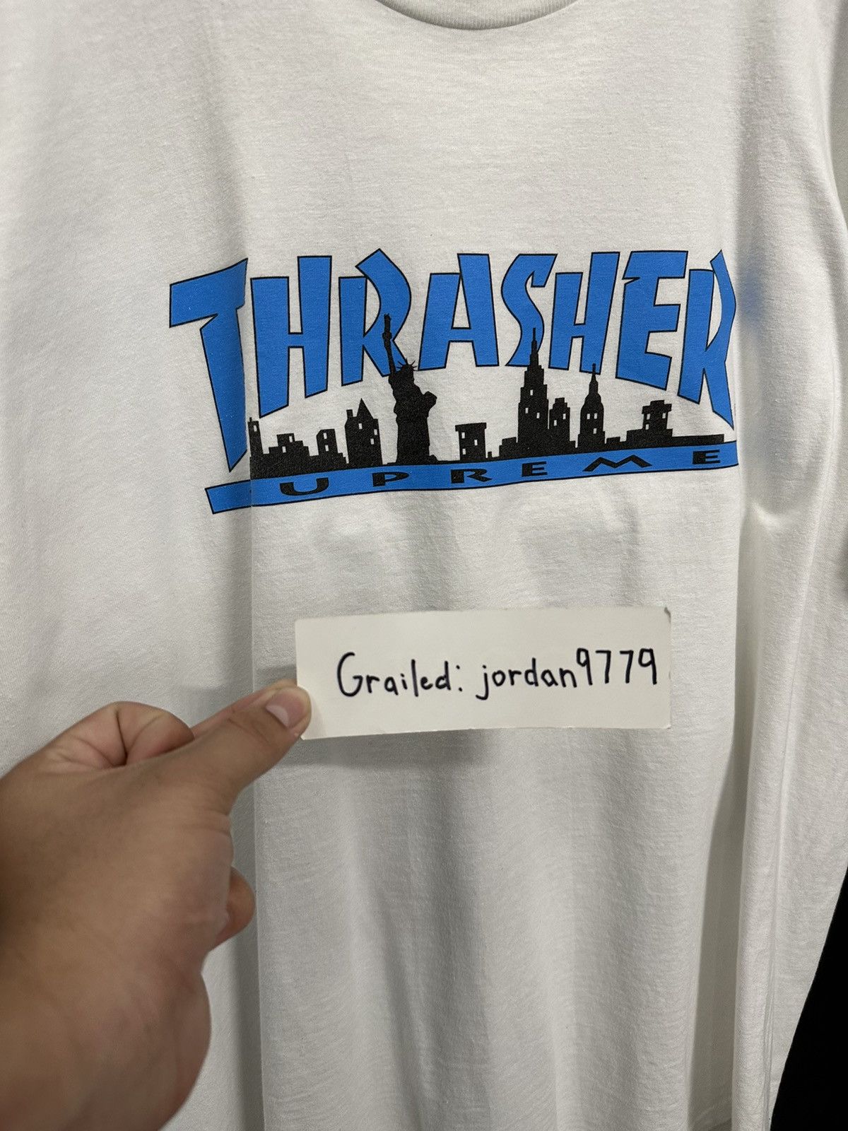 Supreme × Thrasher Supreme Thrasher Tee White XL Size US XL / EU 56 / 4 - 3 Thumbnail