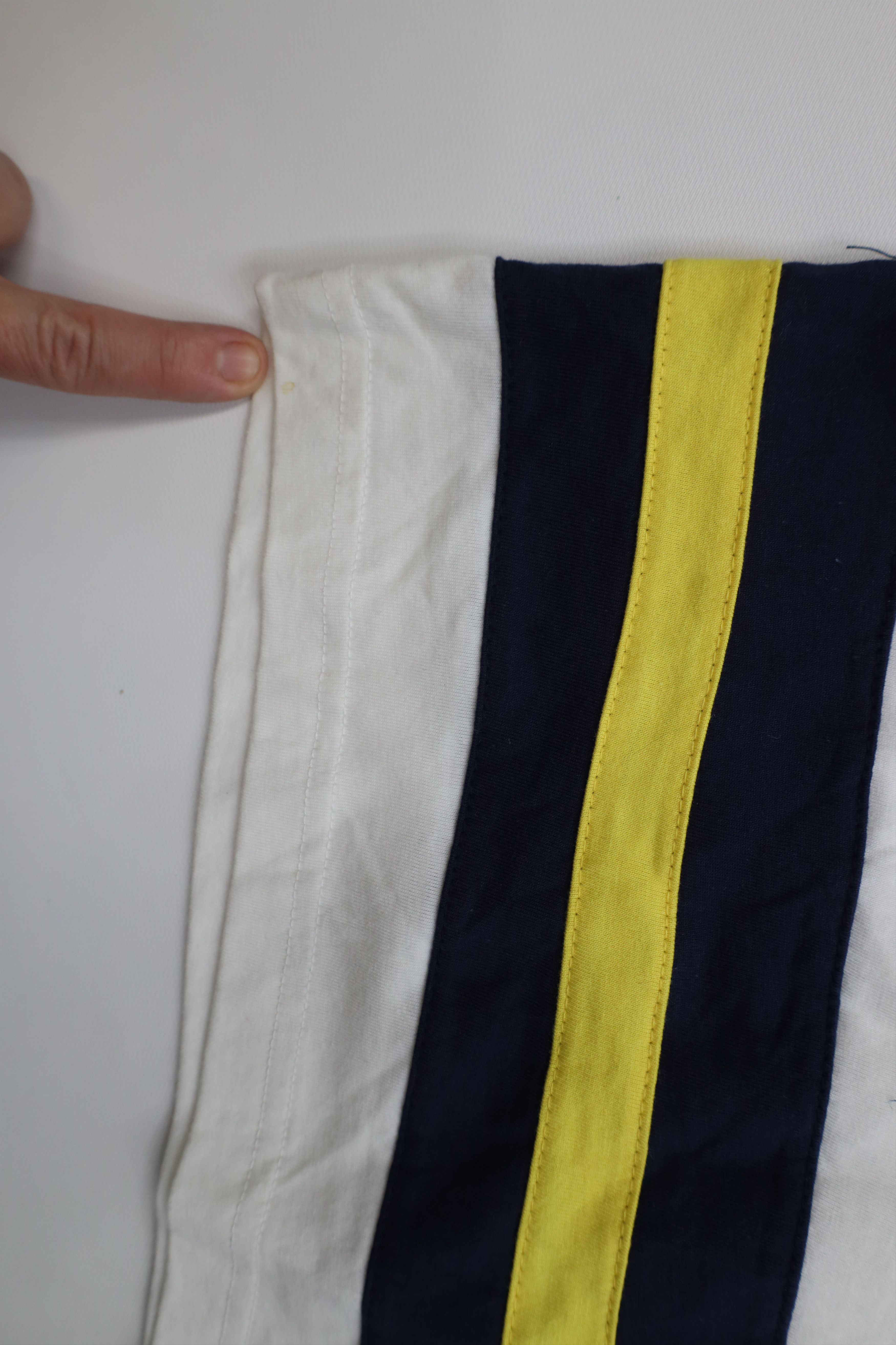 Vintage Vintage 90s University of Michigan Striped Shorts Cotton Size US 34 / EU 50 - 15 Thumbnail