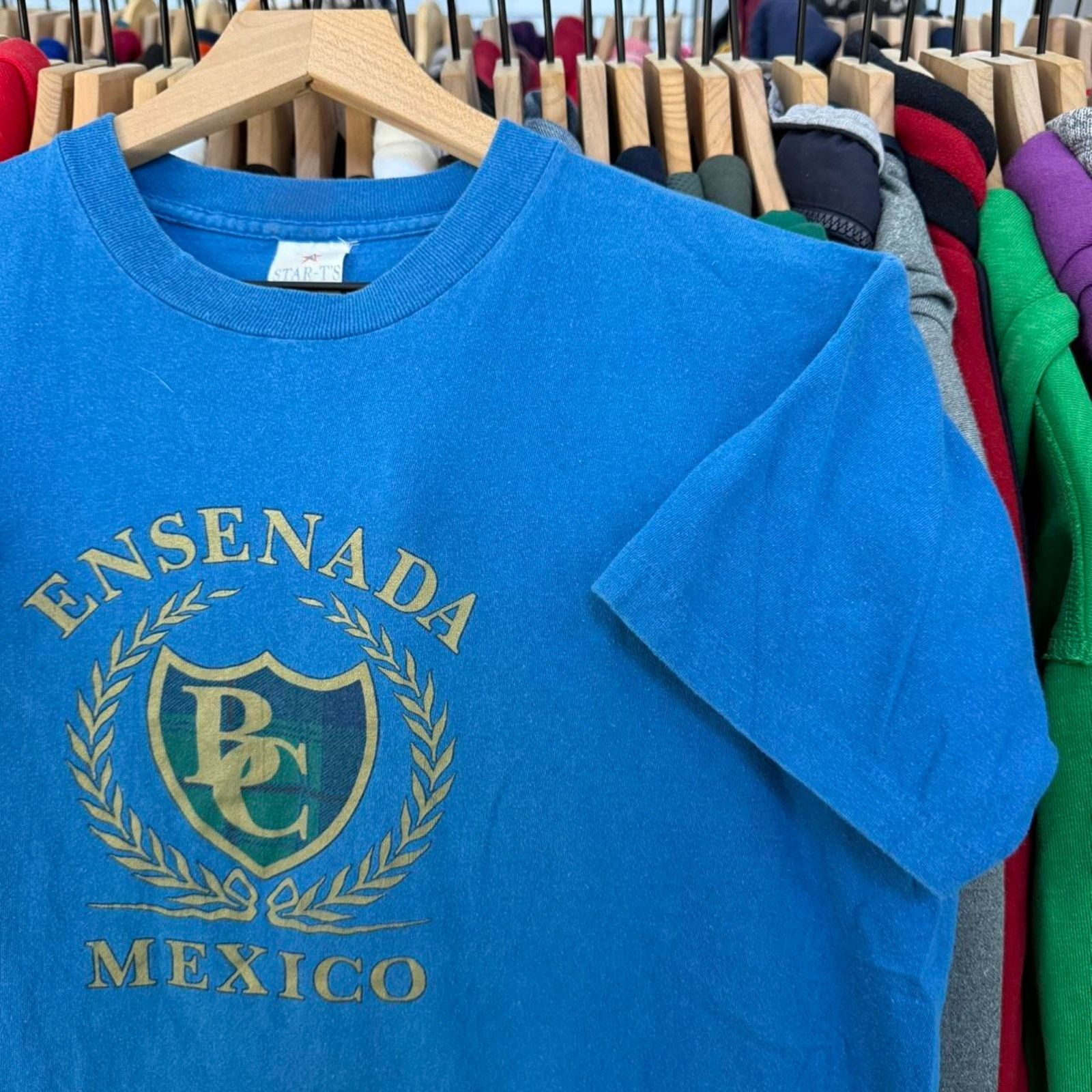 Other Vintage 90s Ensenada Mexico Tee In Blue Single Stitch Size US M / EU 48-50 / 2 - 4 Thumbnail