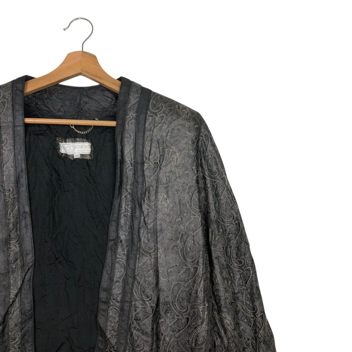 Vintage 🔥VINTAGE LEATHER JACKET BUTTONLESS ELIZABETH ITALY Size M / US 6-8 / IT 42-44 - 8 Thumbnail