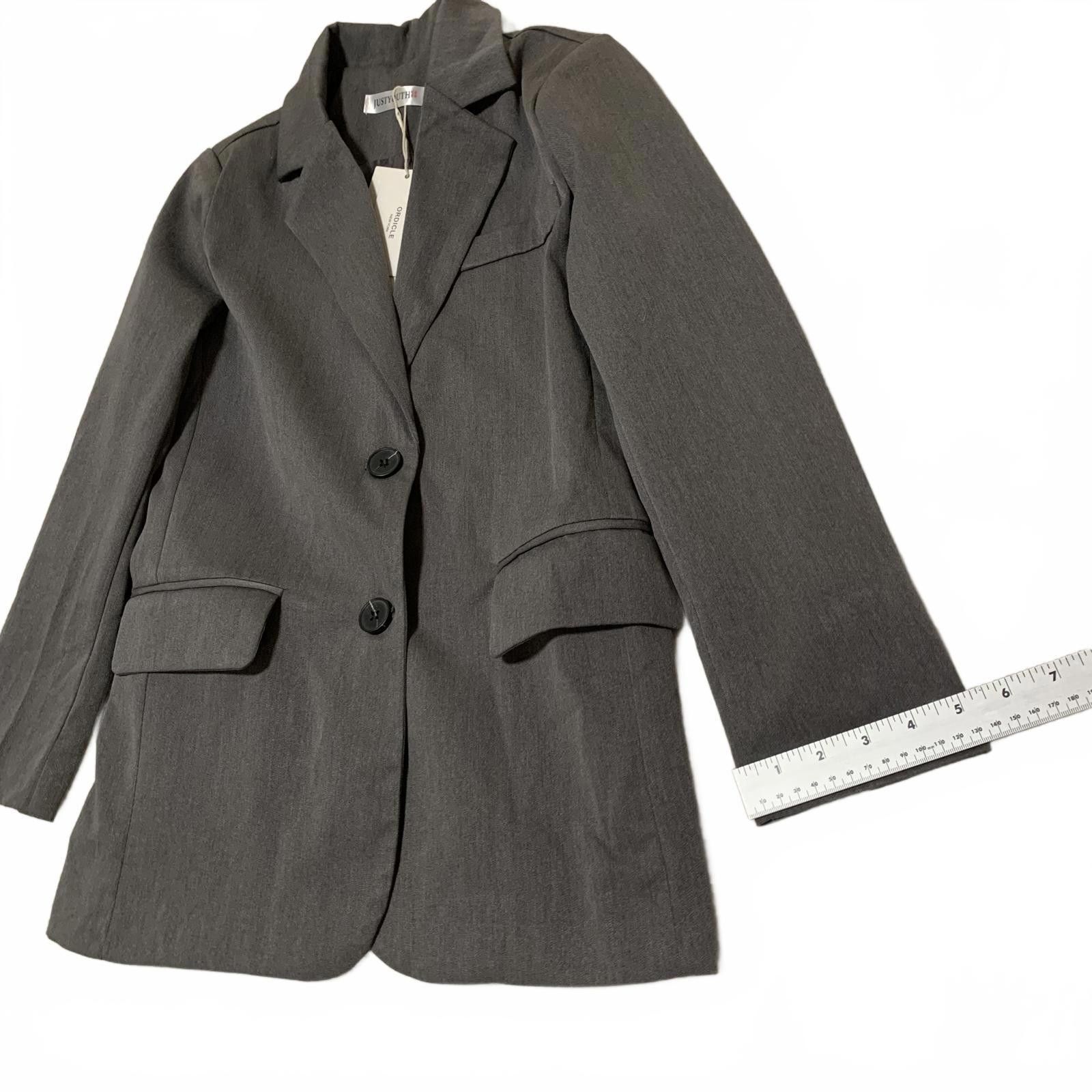 Other NWT JustYouth Women's Size Small Gray Blazer Jacket Size S / US 4 / IT 40 - 8 Thumbnail
