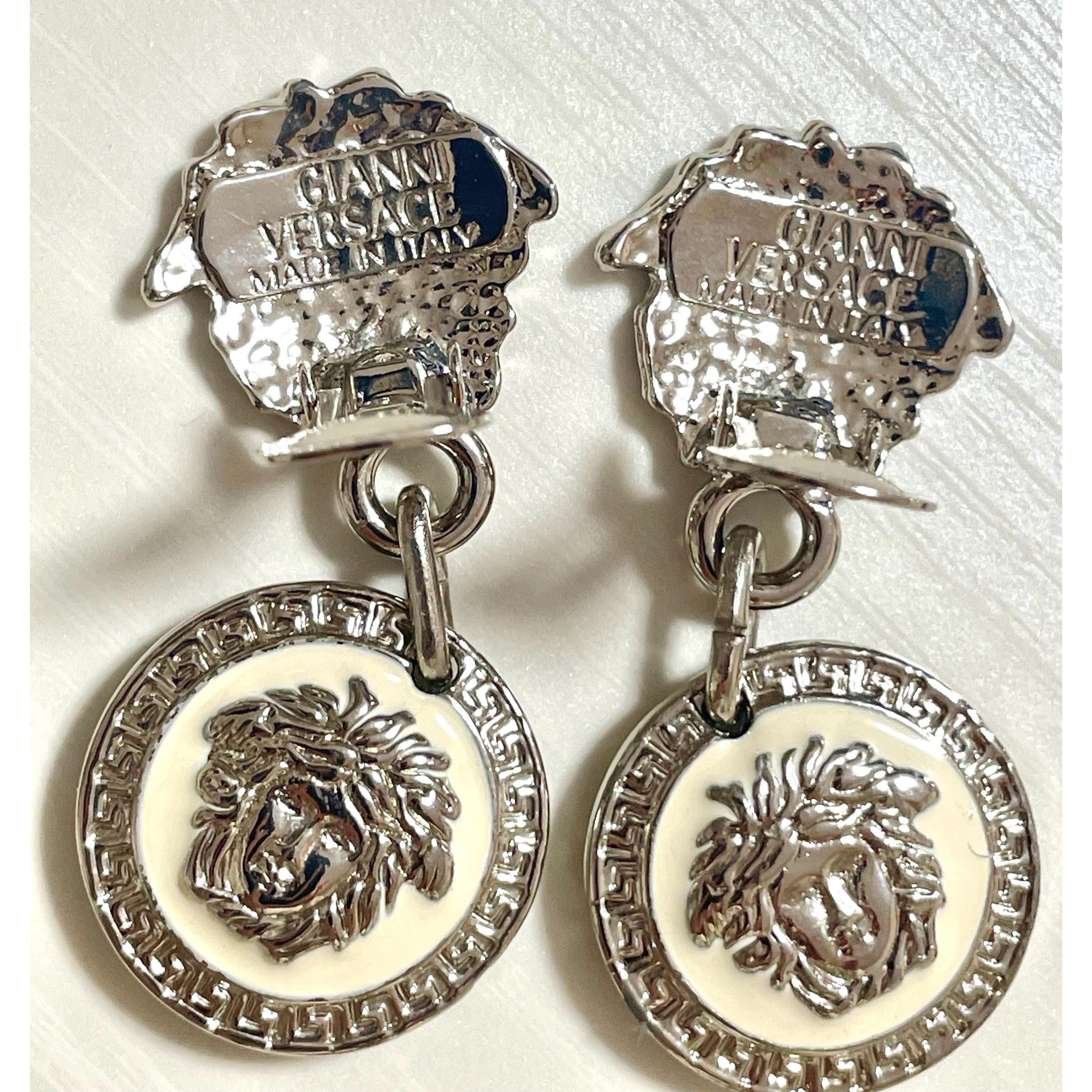 Versace Vintage Gianni Versace medusa face motif dangle earrings Size ONE SIZE - 4 Thumbnail