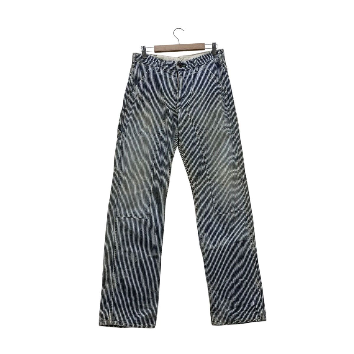 Eternal 💥Vintage Faded Eternal Double Knees Carpenter Denim Hikory Size US 29 - 1 Thumbnail