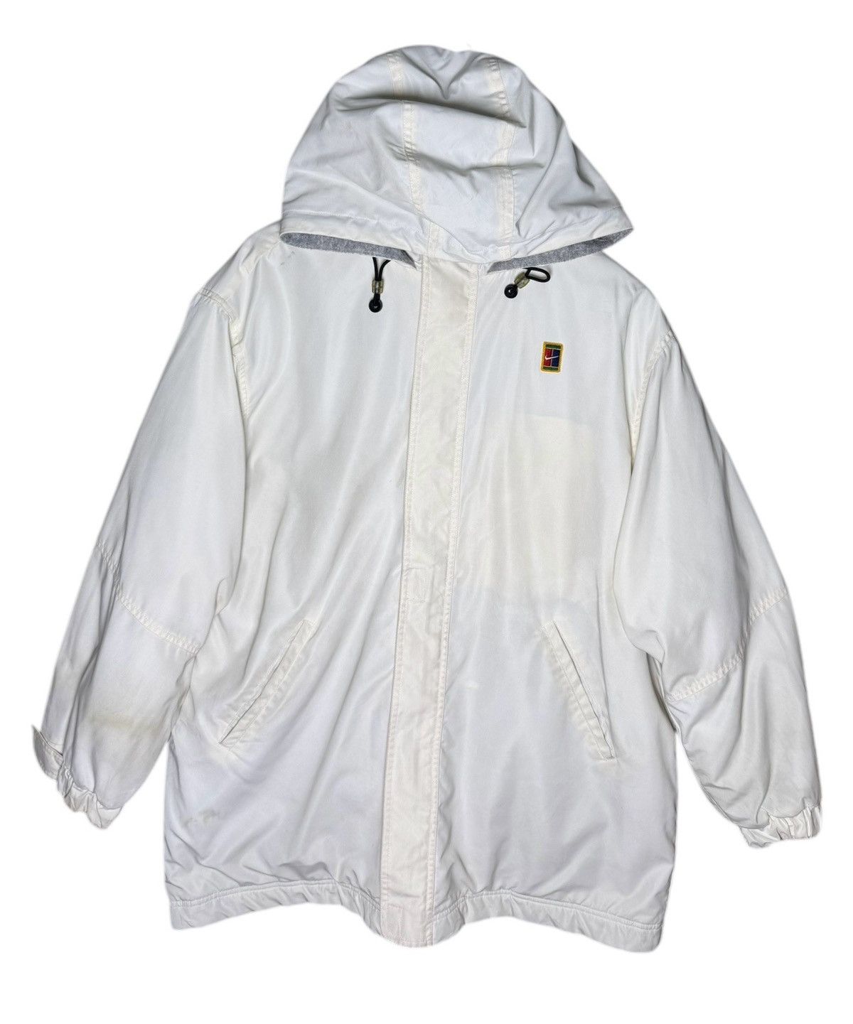 Nike × Vintage Vintage Nike Tennis Court Swoosh Parka Jacket Size L / US 10 / IT 46 - 1 Thumbnail