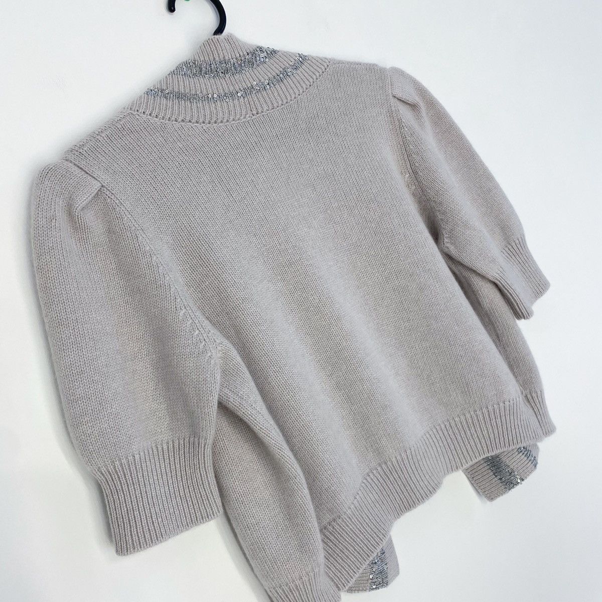 Brunello Cucinelli Brunello Cucinelli Short Sleeve Cashmere Sweater Size L / US 10 / IT 46 - 14 Thumbnail