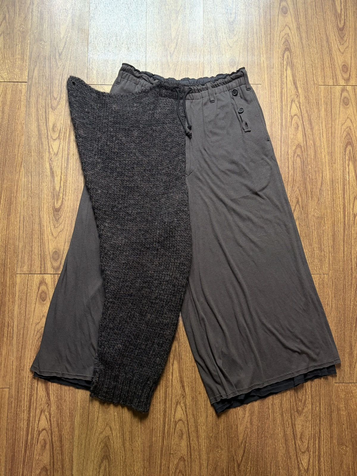 Yohji Yamamoto AW15 Yohji Yamamoto Pour Homme Hybrid Wool Wrap Skirt Pants Size US 32 / EU 48 - 3 Thumbnail