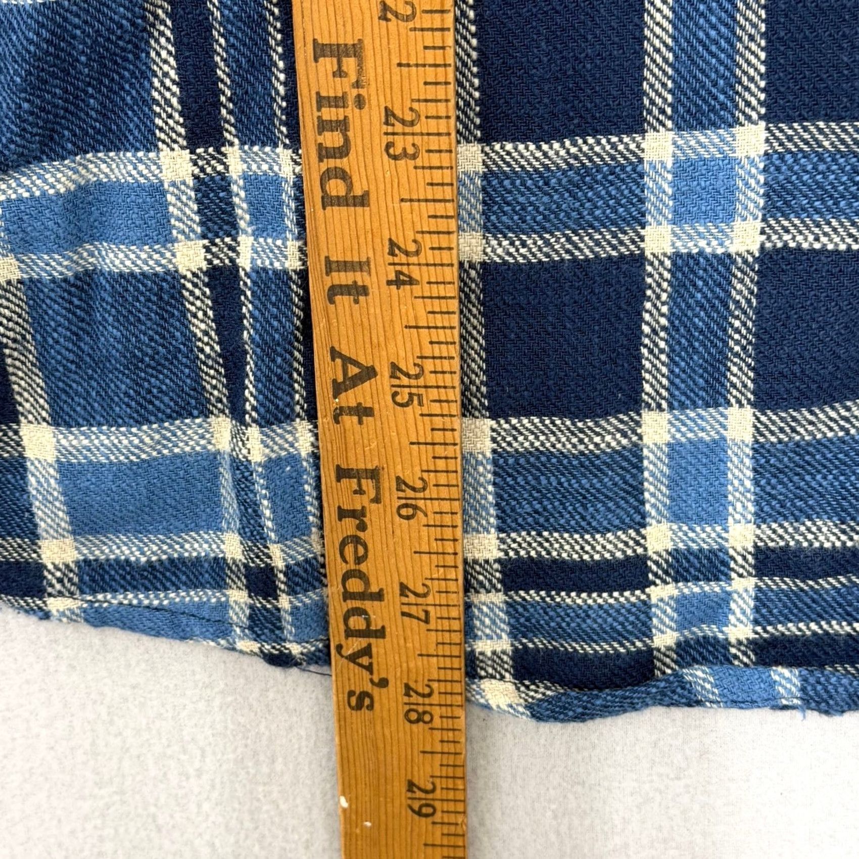 Junk Food Clothing Shirt Mens S Blue Plaid Flannel Long Sleeve Cotton Button-Up, Men's — image 3 of 6