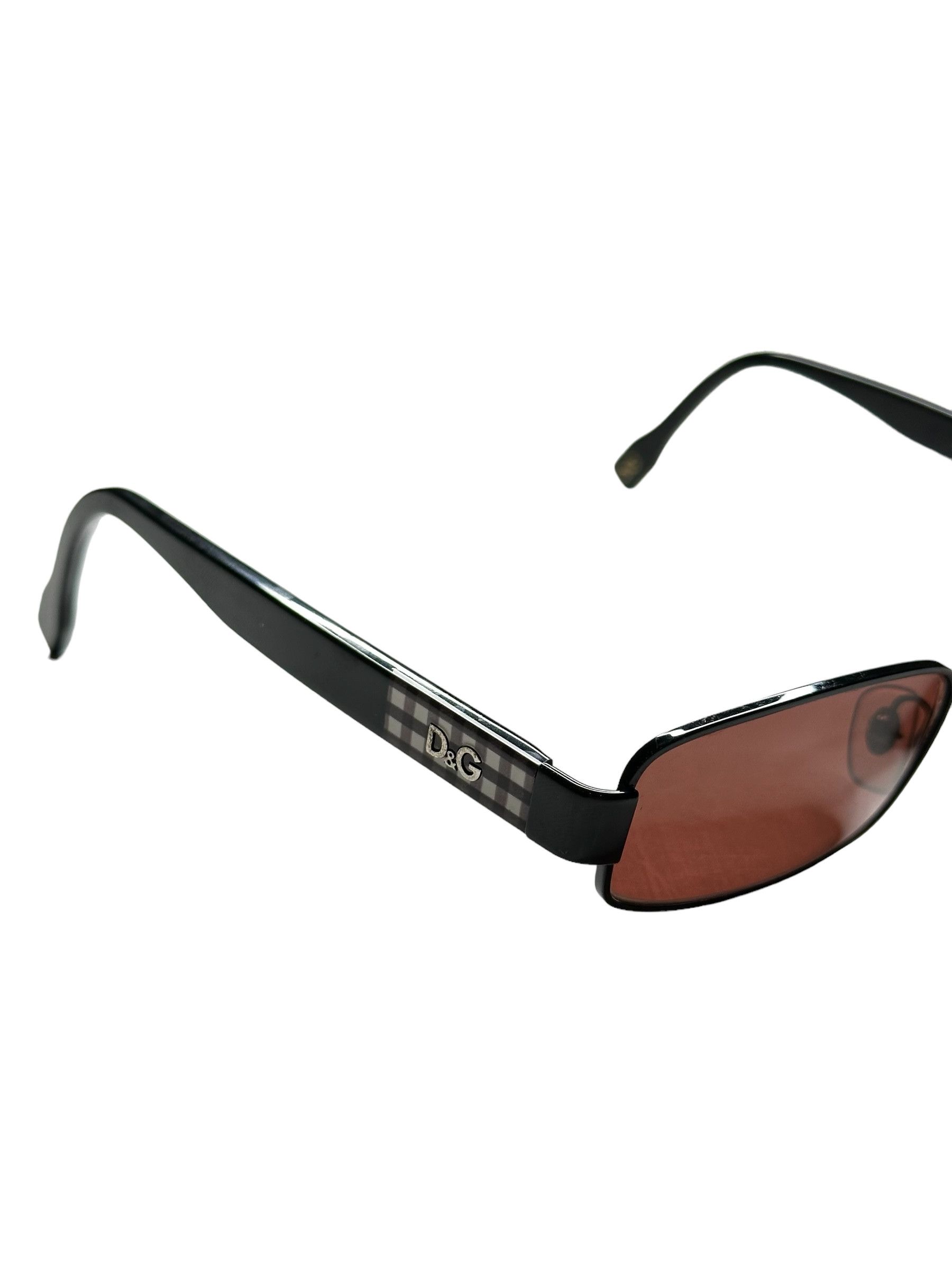 Dolce & Gabbana D&G Checkered Slim Sunglasses Size ONE SIZE - 4 Thumbnail