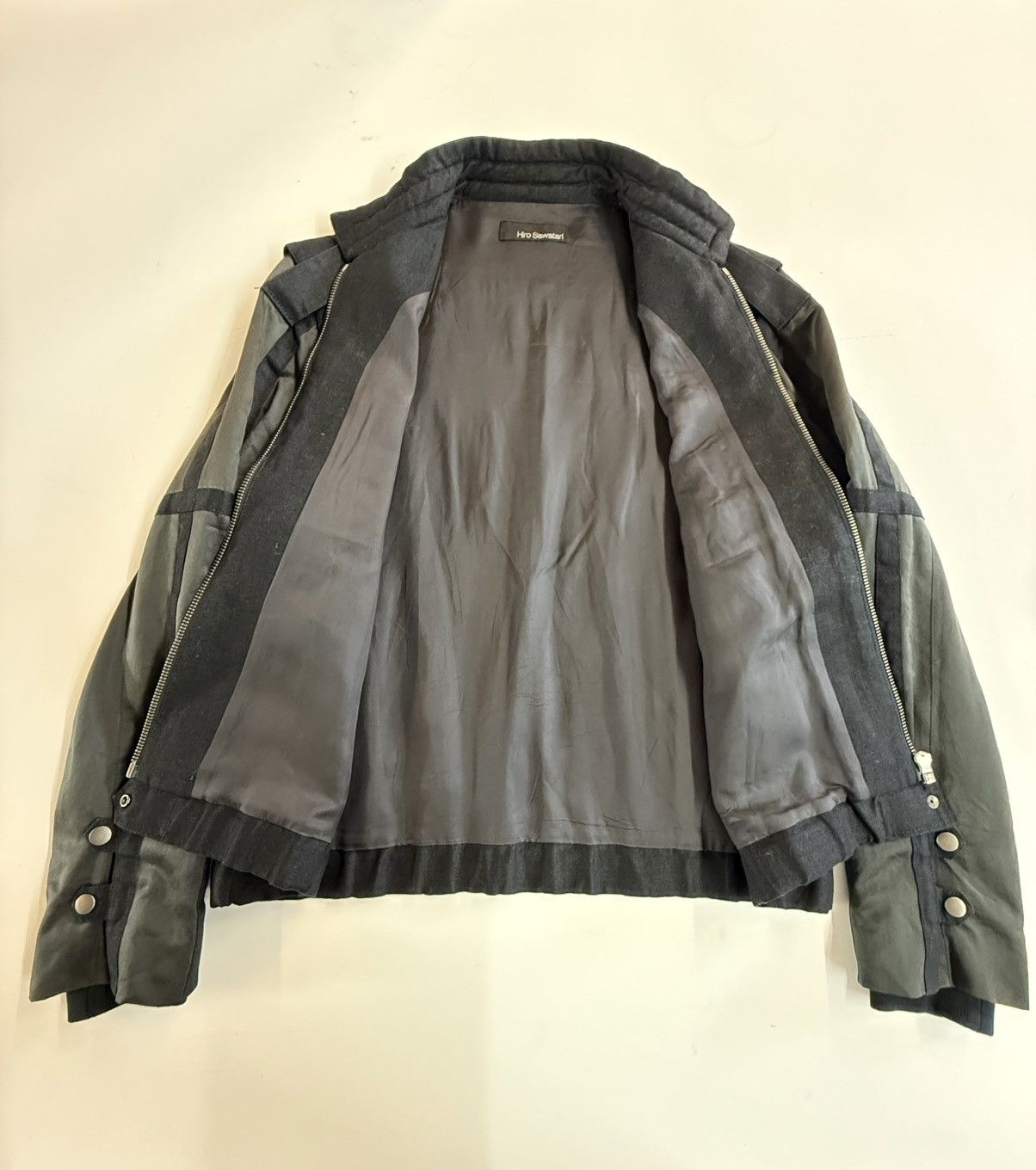 Japanese Brand Hiro Sawatari Linen Moto Bomber Jacket — Made in Japan Size US L / EU 52-54 / 3 - 18 Thumbnail