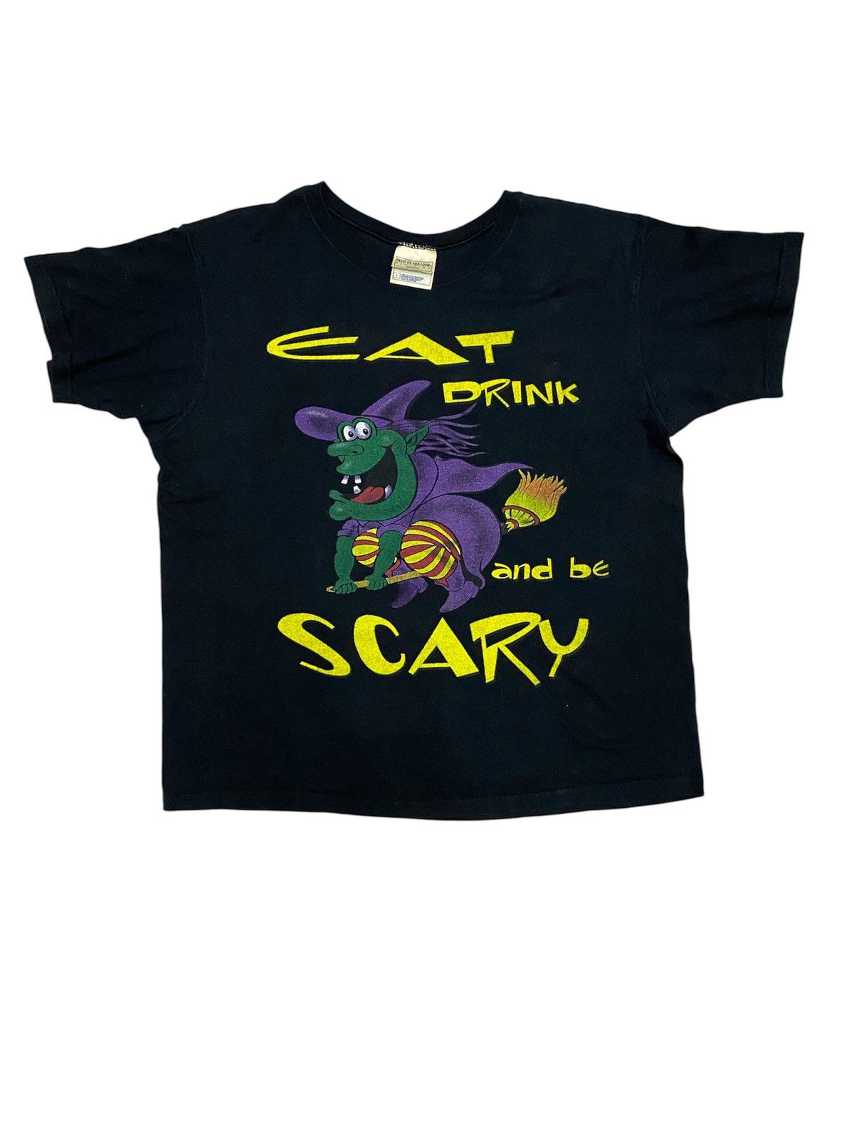 Vintage 🔥1990s FOTL Eat drink and be scary witch tee Size US L / EU 52-54 / 3 - 1 Thumbnail