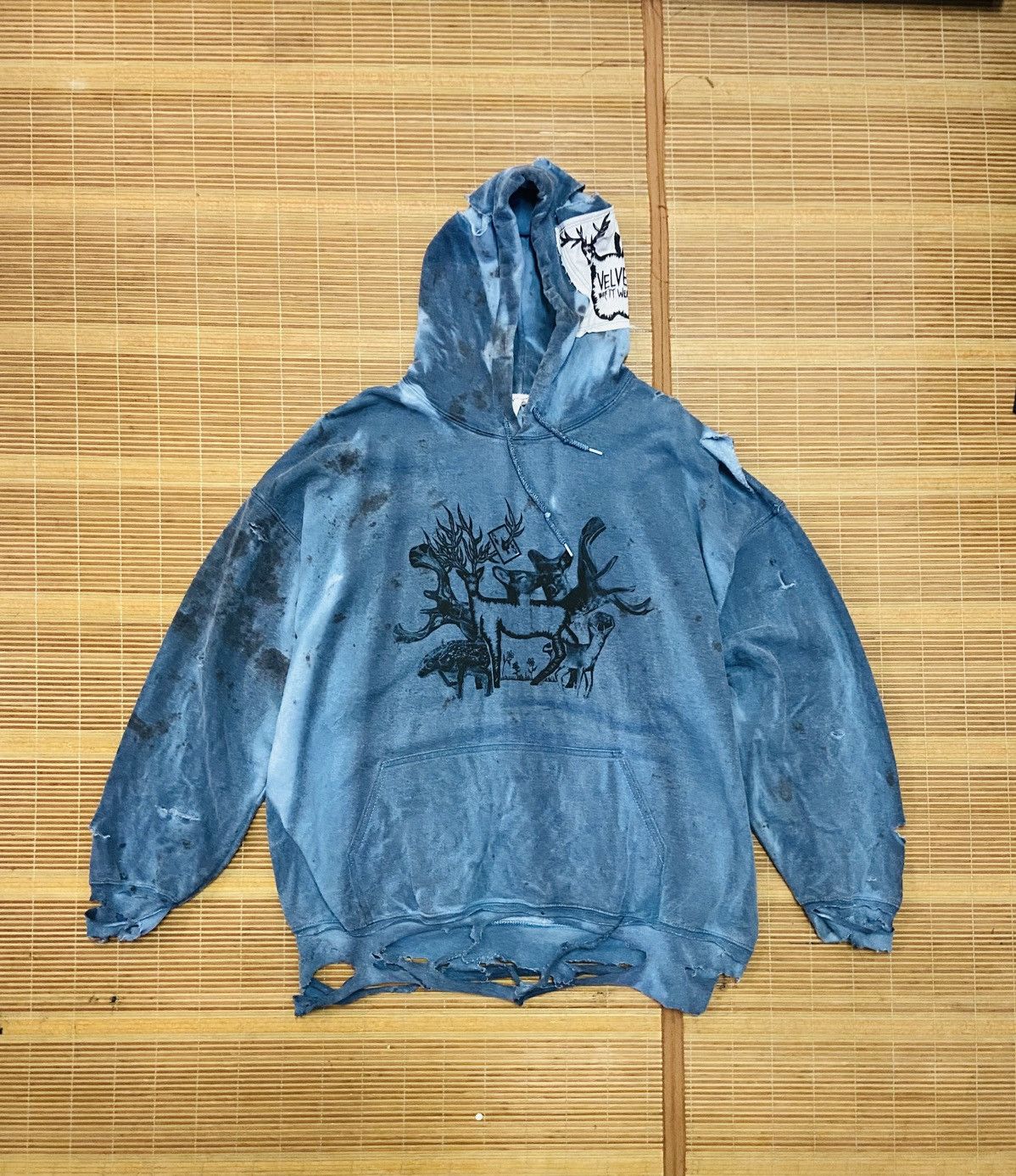 Designer VELVET BRETT WESTFALL DISTRESSED HOODIE Size US S / EU 44-46 / 1 - 1 Thumbnail
