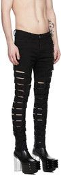 Rick Owens o1y0325 Denim Pant in Black Size US 29 - 2 Thumbnail
