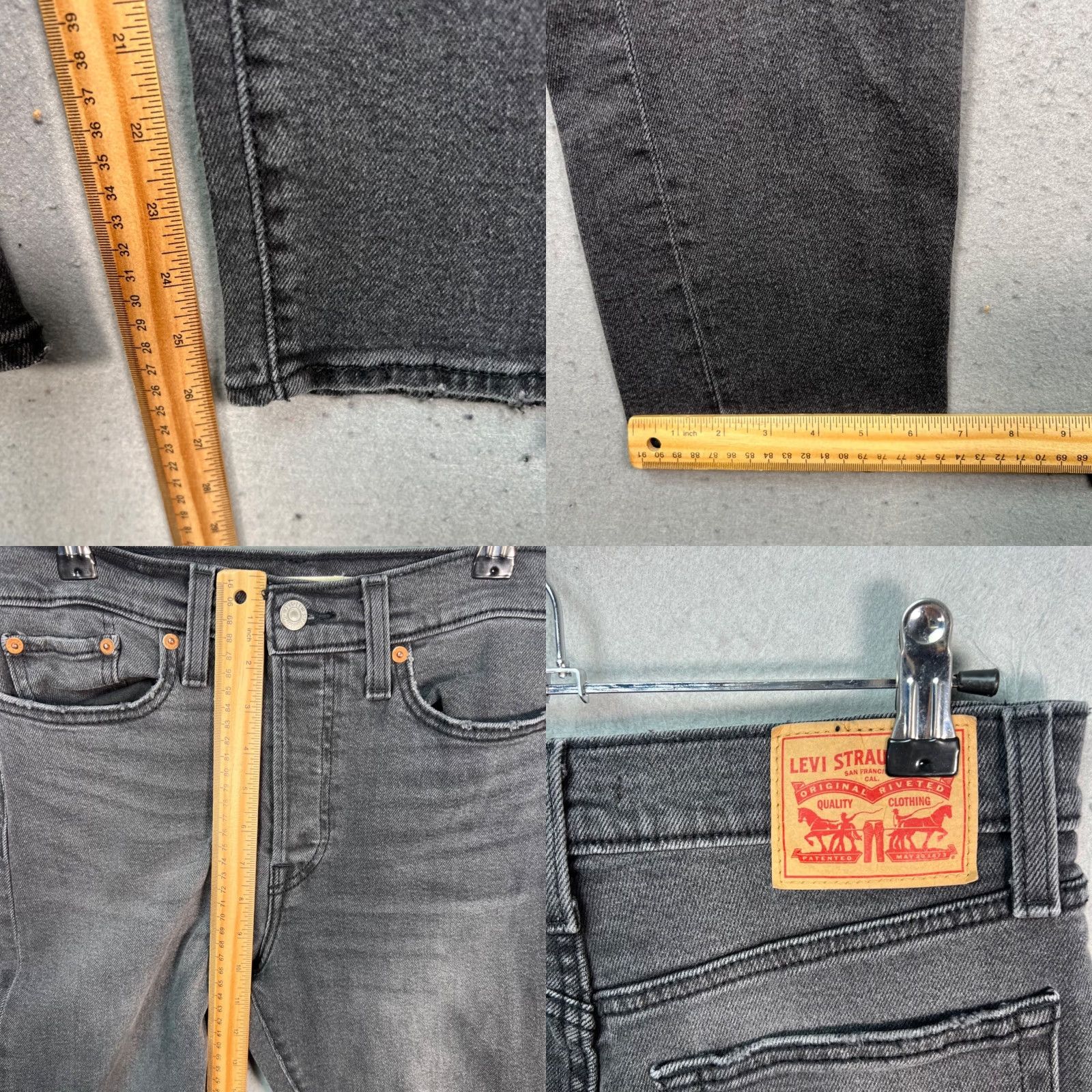 Levi's Levis Womens Jeans 28 Wedgie Straight Black Distressed Denim Jeans Size 28" / US 6 / IT 42 - 8 Thumbnail
