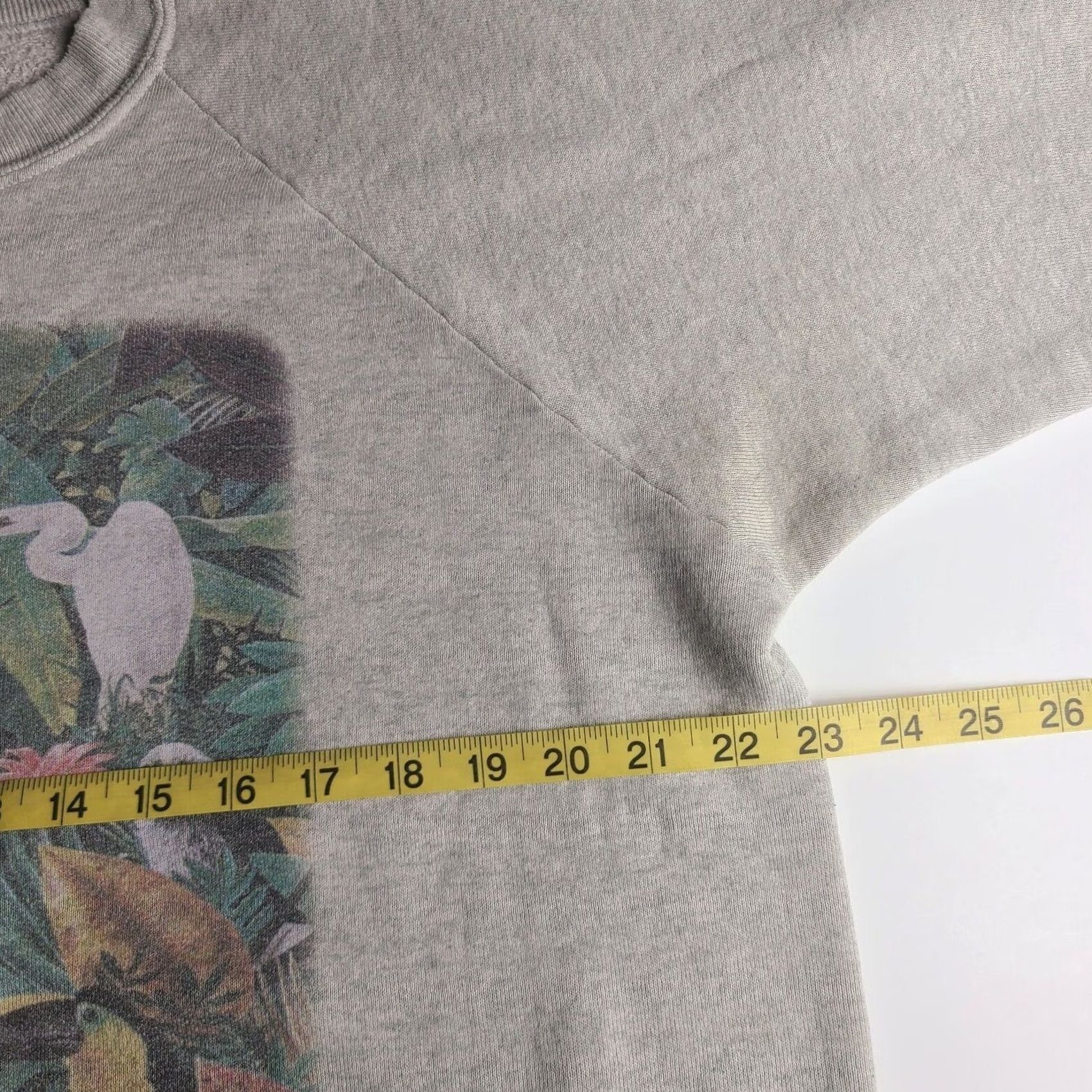 Fruit Of The Loom VINTAGE Fruit Of The Loom Crewneck Sweatshirt Womens XL Jungle Graphic Fade Sweatshirt Women XL Gray Long Sleeve Pullover Casual 90s Safari Mens? Size XL / US 12-14 / IT 48-50 - 5 Thumbnail