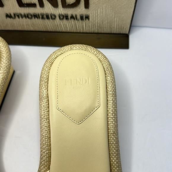 Fendi New Authentic Fendi Baguette Raffia Open-Toe Woven Slip-On S Size US 6 / IT 36 - 6 Thumbnail