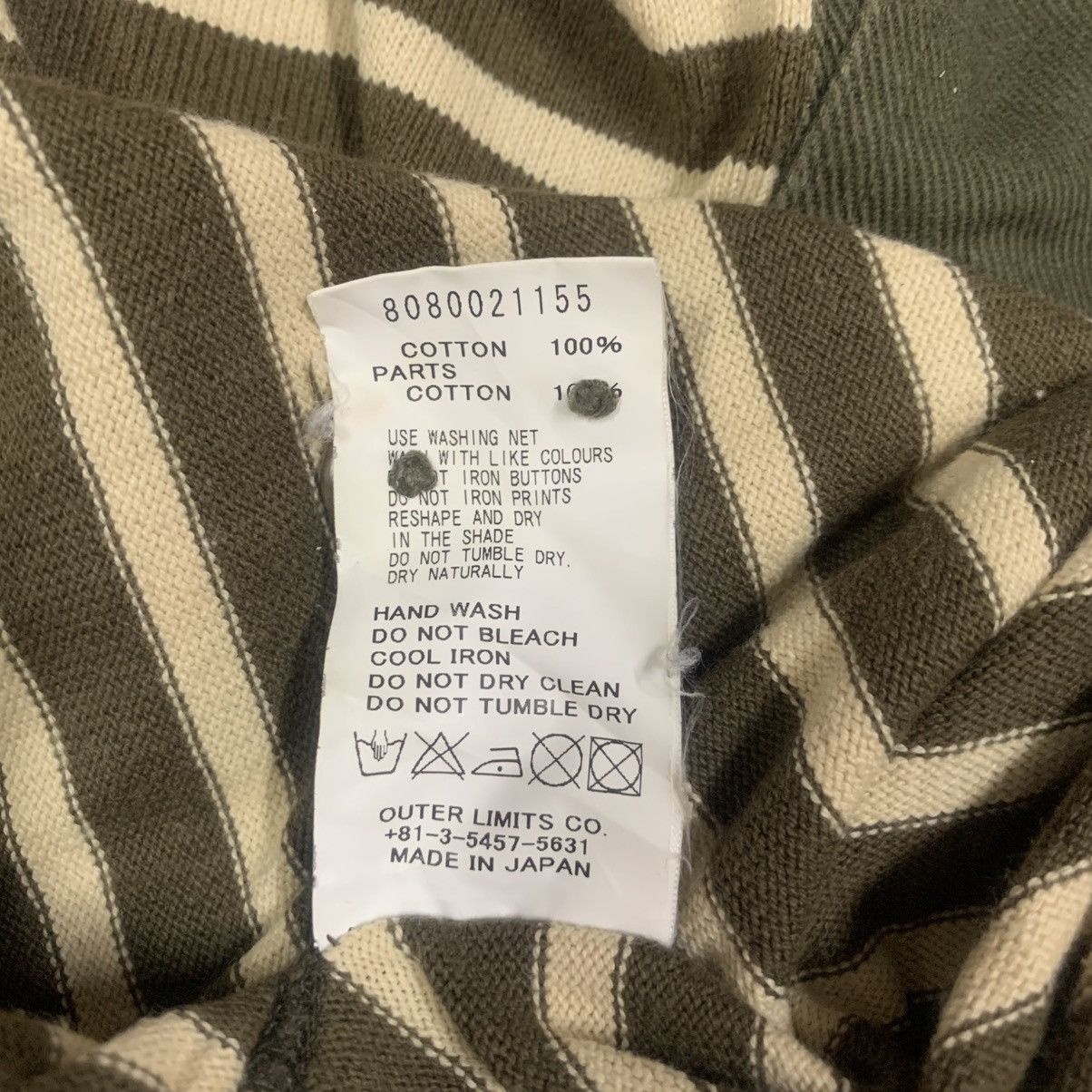 Nigel Cabourn Nigel Cabourn Vintage Processed Border Heavy Polo Shirt Size US M / EU 48-50 / 2 - 11 Thumbnail