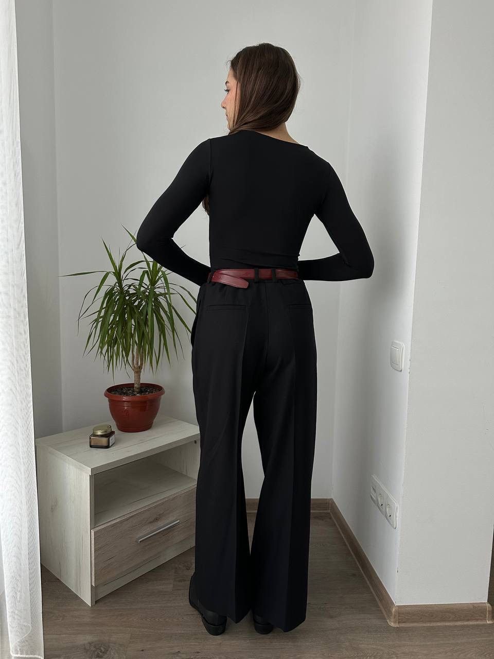Hermes × Vintage Vintage Hermes Paris Wool Black Stretch Women’s Pants Size 28" / US 6 / IT 42 - 5 Thumbnail
