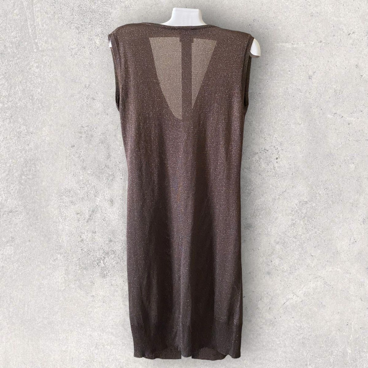 Vivienne Westwood Fall 2011 Brown Glitter Cowl Neck Dress Size M / US 6-8 / IT 42-44 - 5 Thumbnail