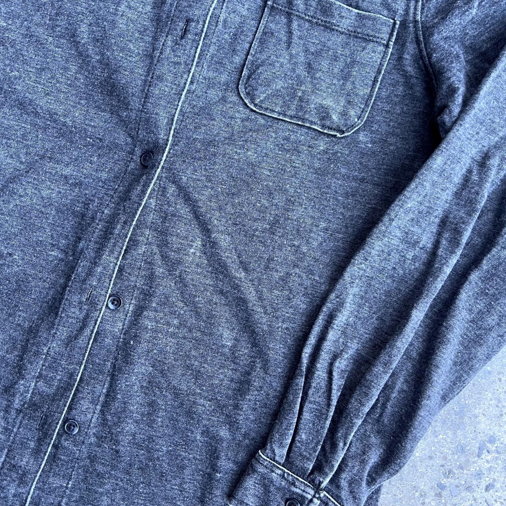 Vintage C&C California Shirt Womens Small Gray Button Front Long Sleeve Knit Size S / US 4 / IT 40 - 2 Thumbnail