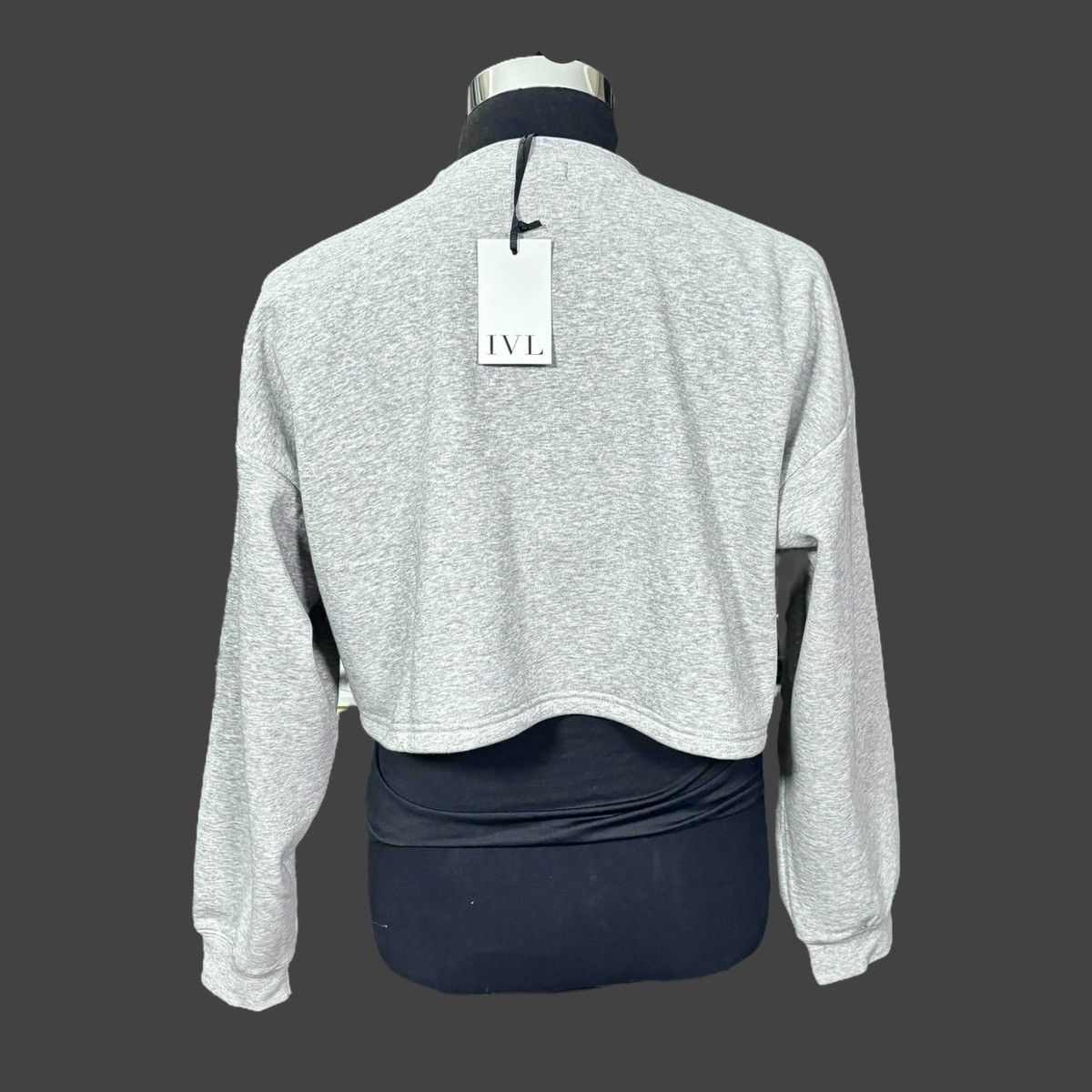Other IVL Collective Women’s Crewneck Sweatshirt Fleece Grey Sz M Size M / US 6-8 / IT 42-44 - 3 Thumbnail