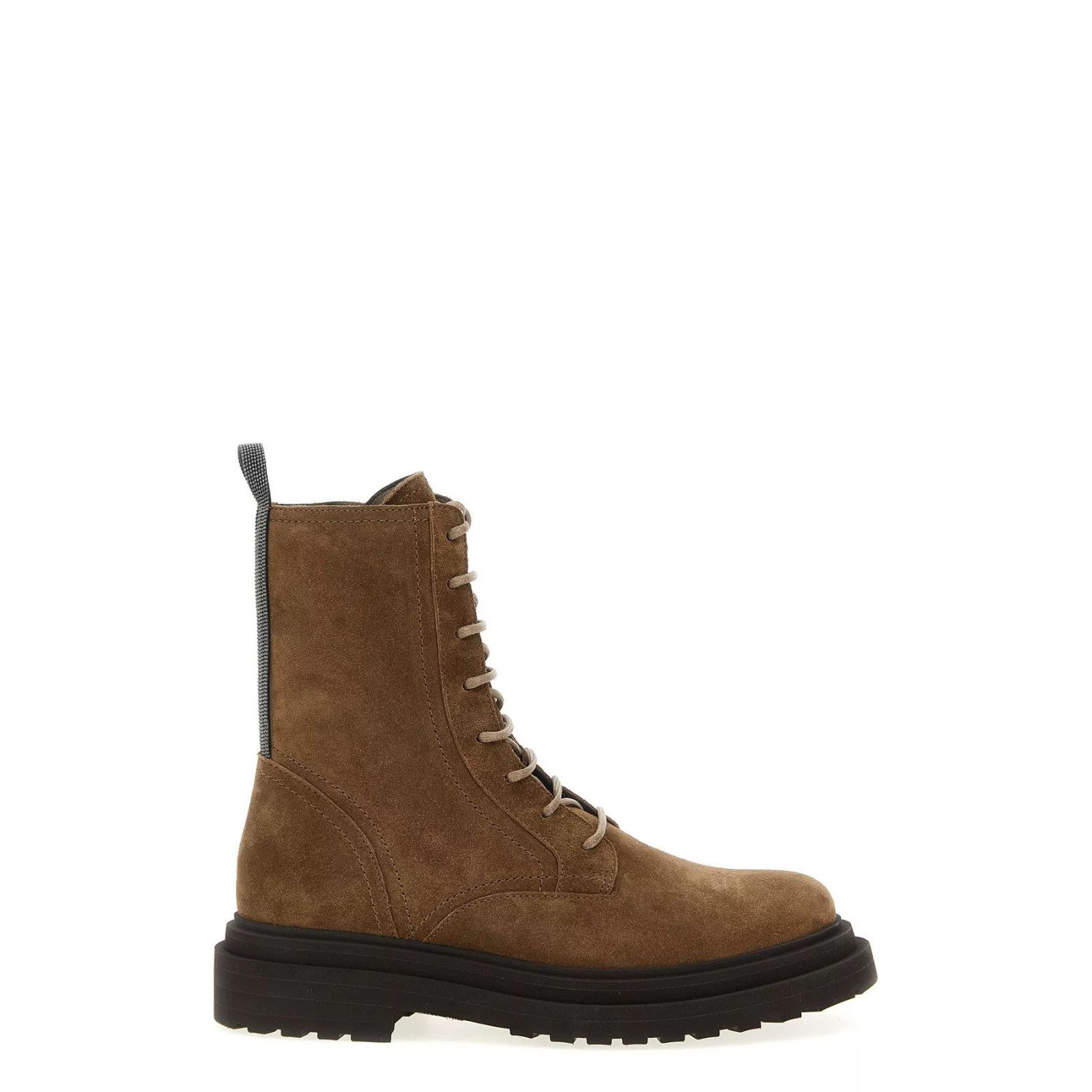 Brunello Cucinelli BRUNELLO CUCINELLI Brown Suede Combat Boots New & Authentic Size US 11 / IT 41 - 1 Thumbnail