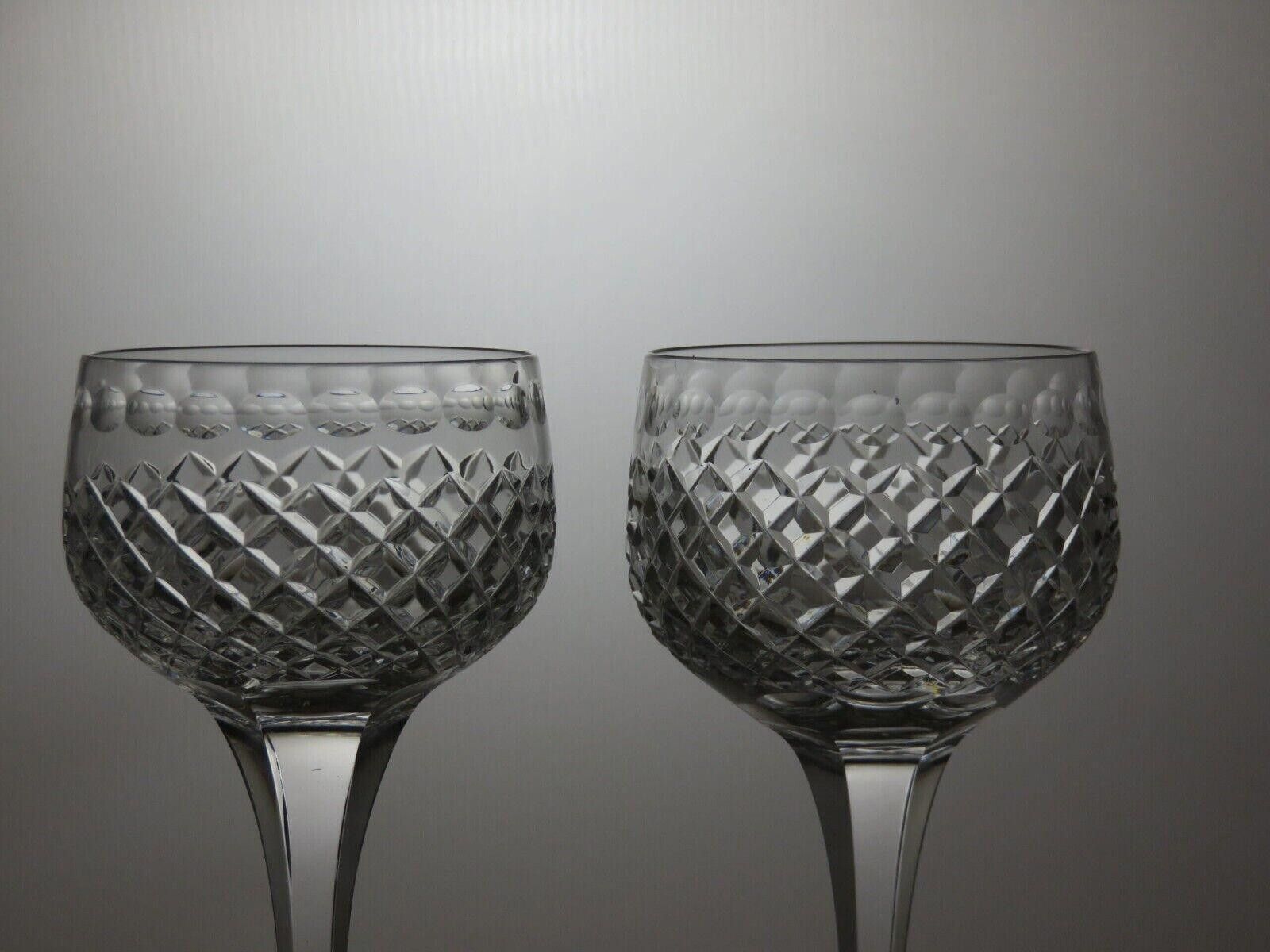 Starter Stuart Crystal Hardwicke Cut Set Of 2 Wine Hock Glasses 7" Size ONE SIZE - 3 Thumbnail