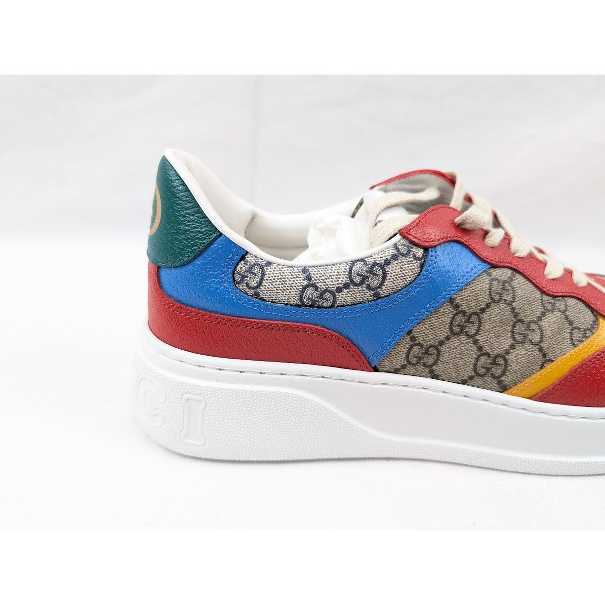 Gucci o1rshd1 Supreme Low-Top Sneakers in Beige/Blue/Red Size US 12.5 / EU 45-46 - 4 Thumbnail