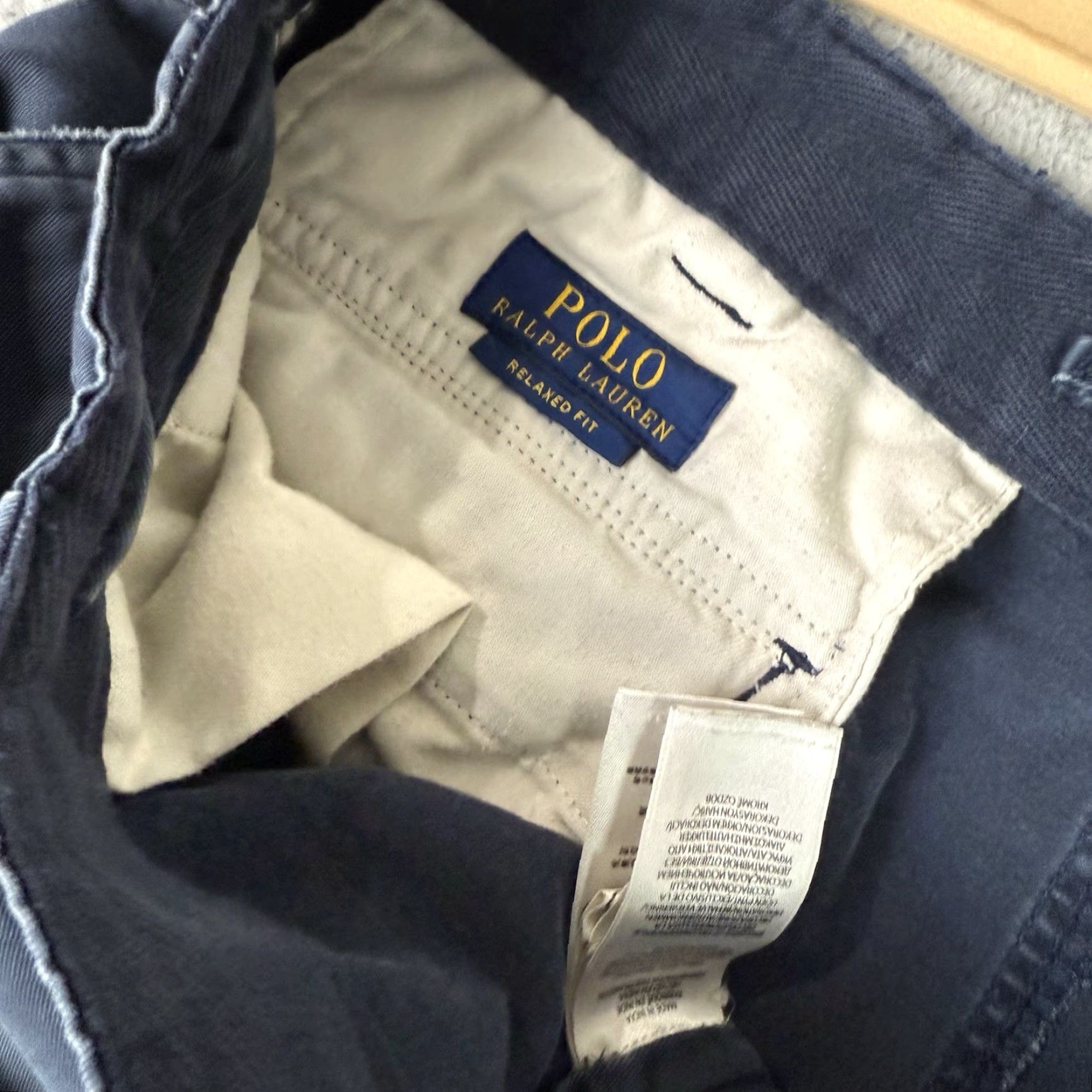 Polo Ralph Lauren VINTAGE Polo Ralph Lauren Cargo Shorts Adult 33 Navy Blue Canvas Casual Chino Cotton waistband? Pockets Mens Regular Blue Size US XS / EU 42 / 0 - 5 Thumbnail