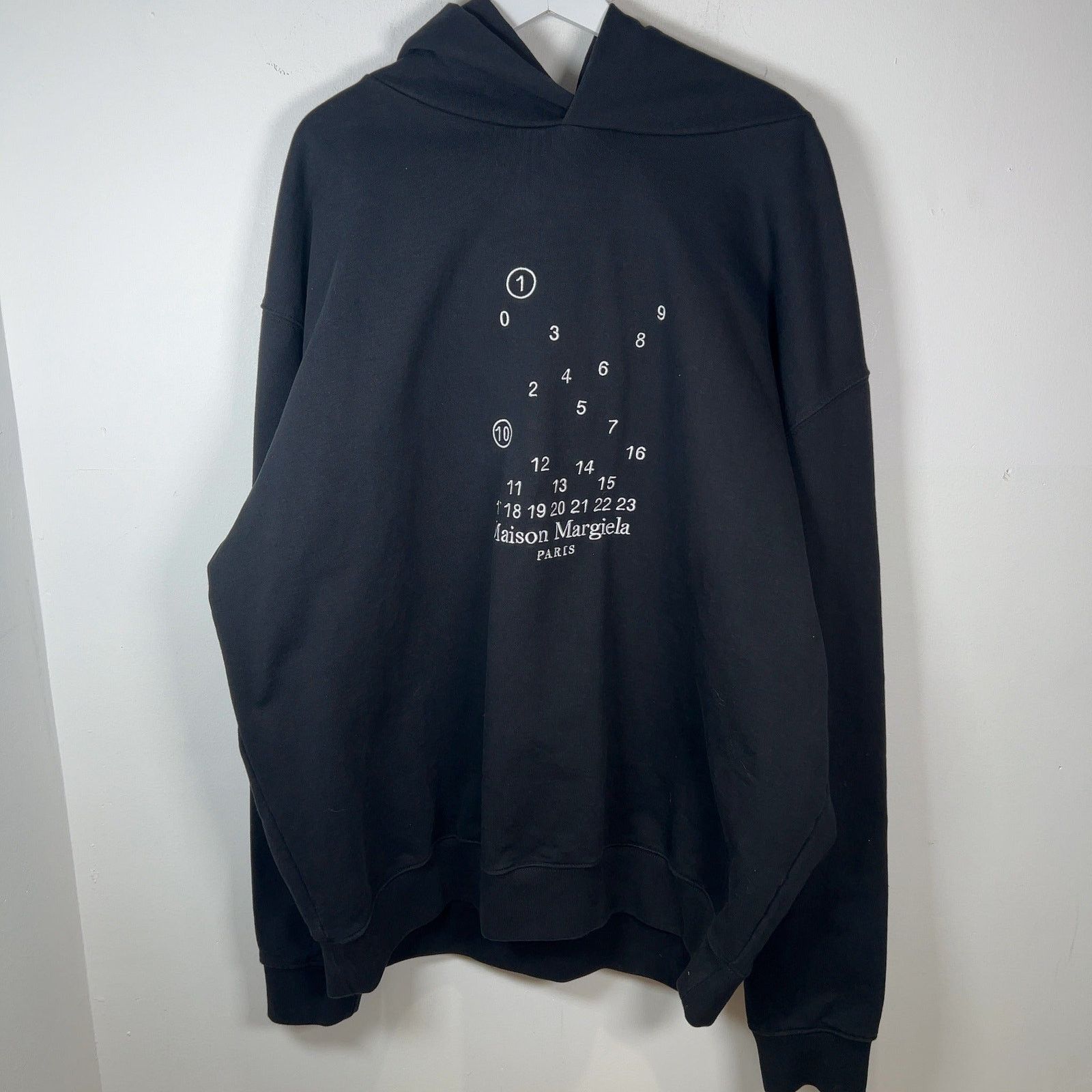 Maison Margiela Maison Margiela Embroided Numbers Logo Hoodie