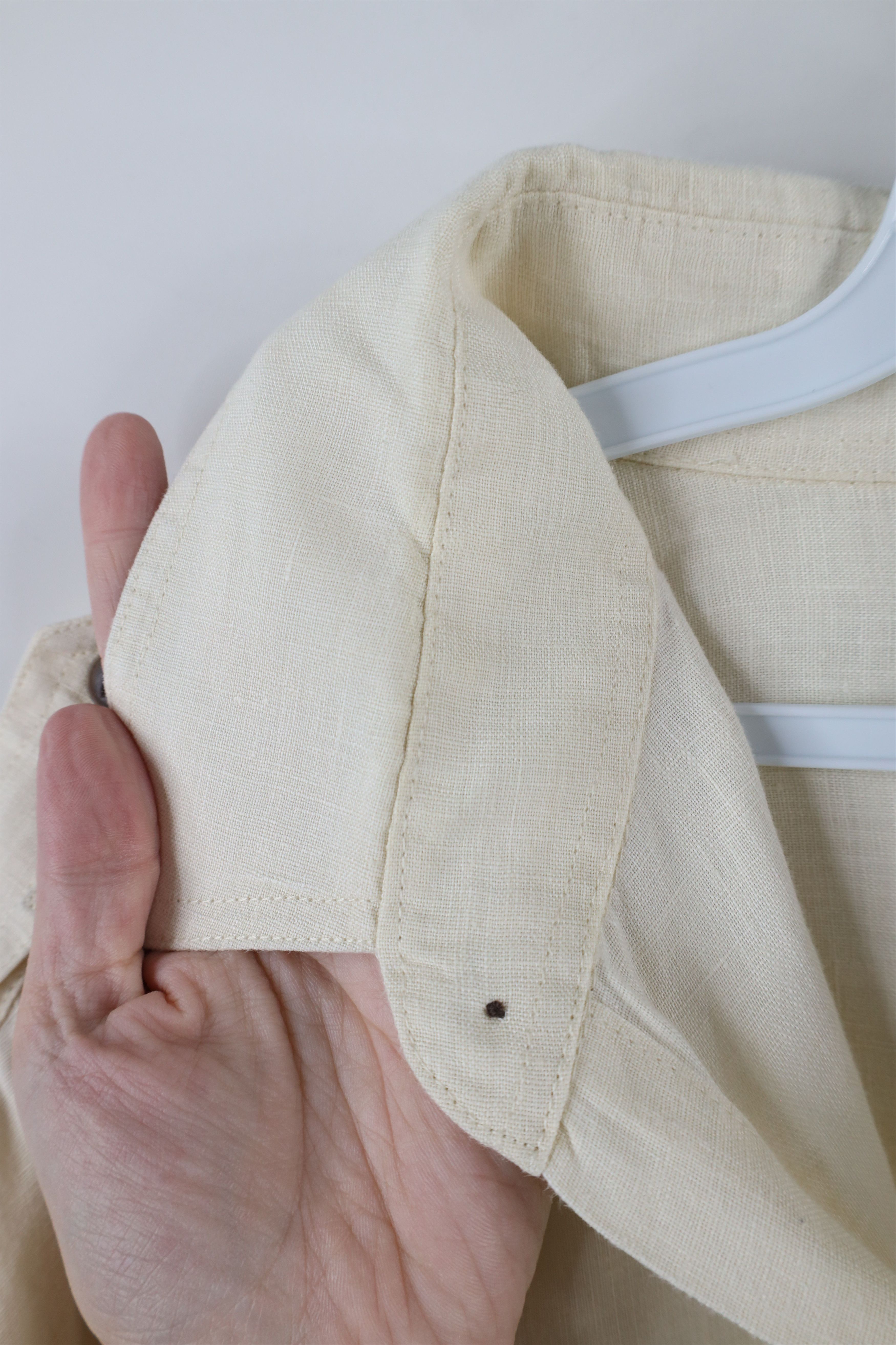Orvis × Vintage Vintage Orvis Linen Safari Bush Collared BUtton Shirt Cream Size US XL / EU 56 / 4 - 14 Thumbnail