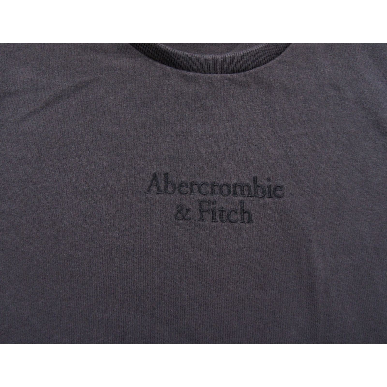 Abercrombie & Fitch Abercrombie & Fitch Shirt Mens Small Gray Long Sleeve Ribbed Knit Spellout Logo Size US S / EU 44-46 / 1 - 2 Thumbnail