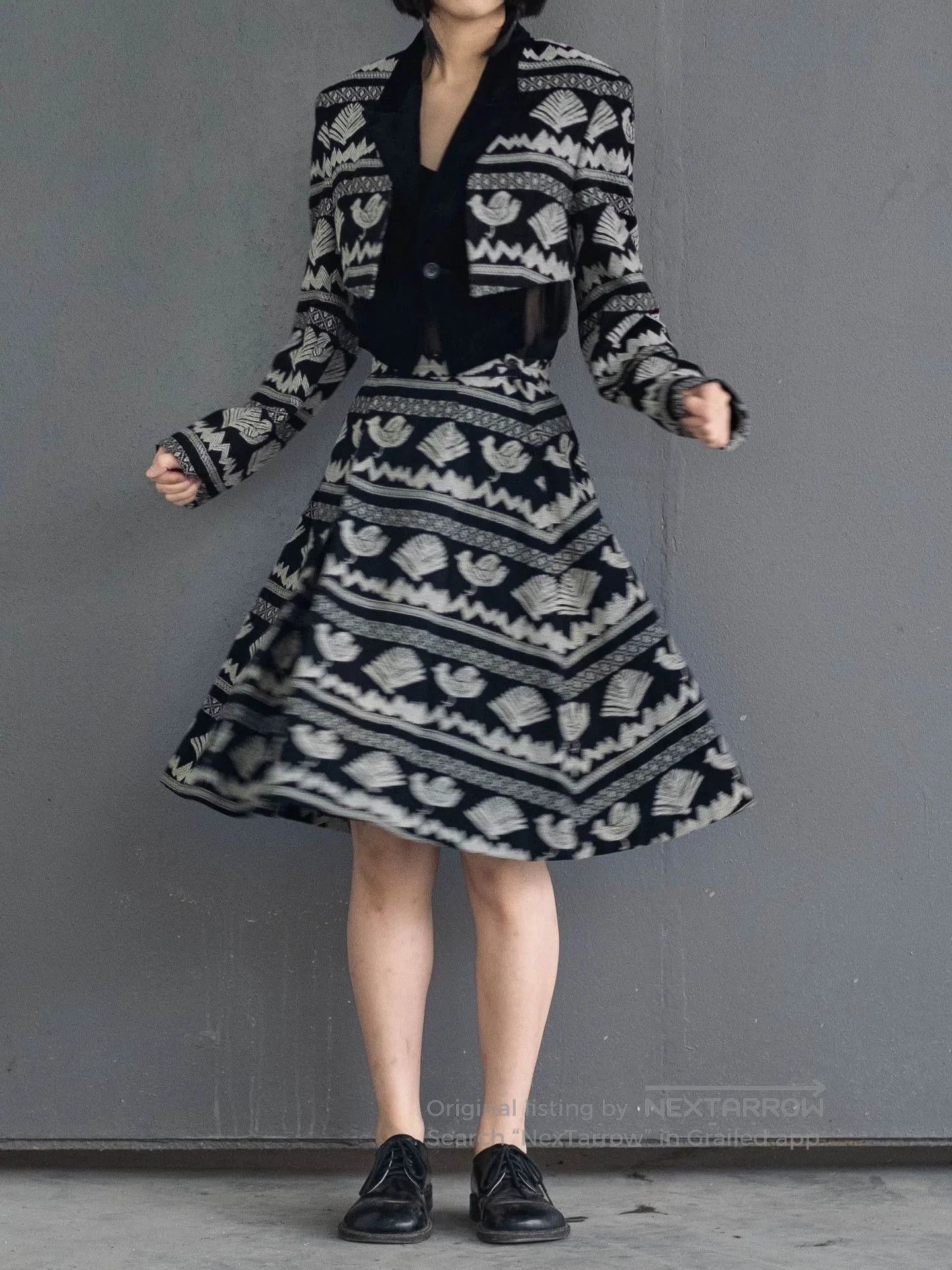 Comme des Garcons COMME des GARCONS Bird Embroidery Skirt. Size 26" / US 2 / IT 38 - 1 Thumbnail