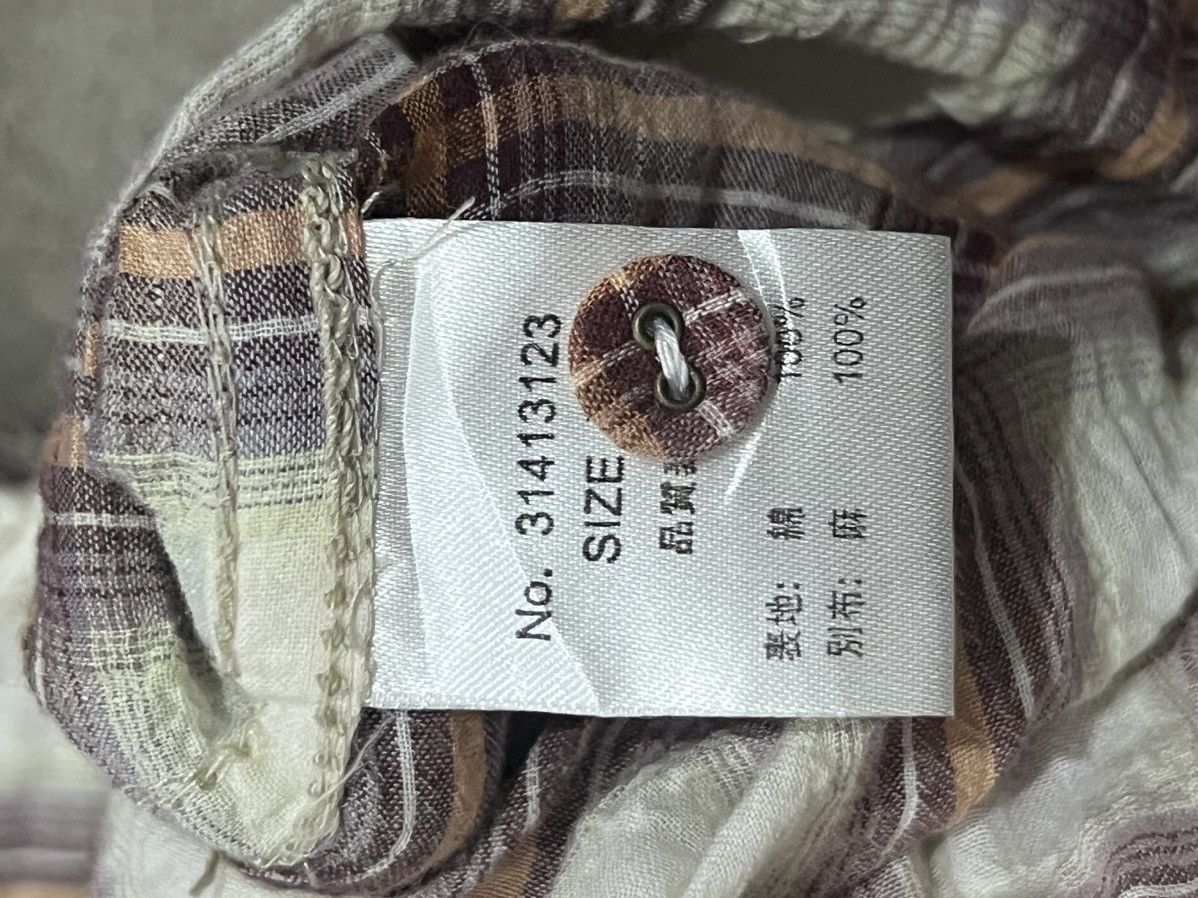 Japanese Brand 2000’s GOA Unfinished Western Hooded Plaid Shirt Size US S / EU 44-46 / 1 - 7 Thumbnail