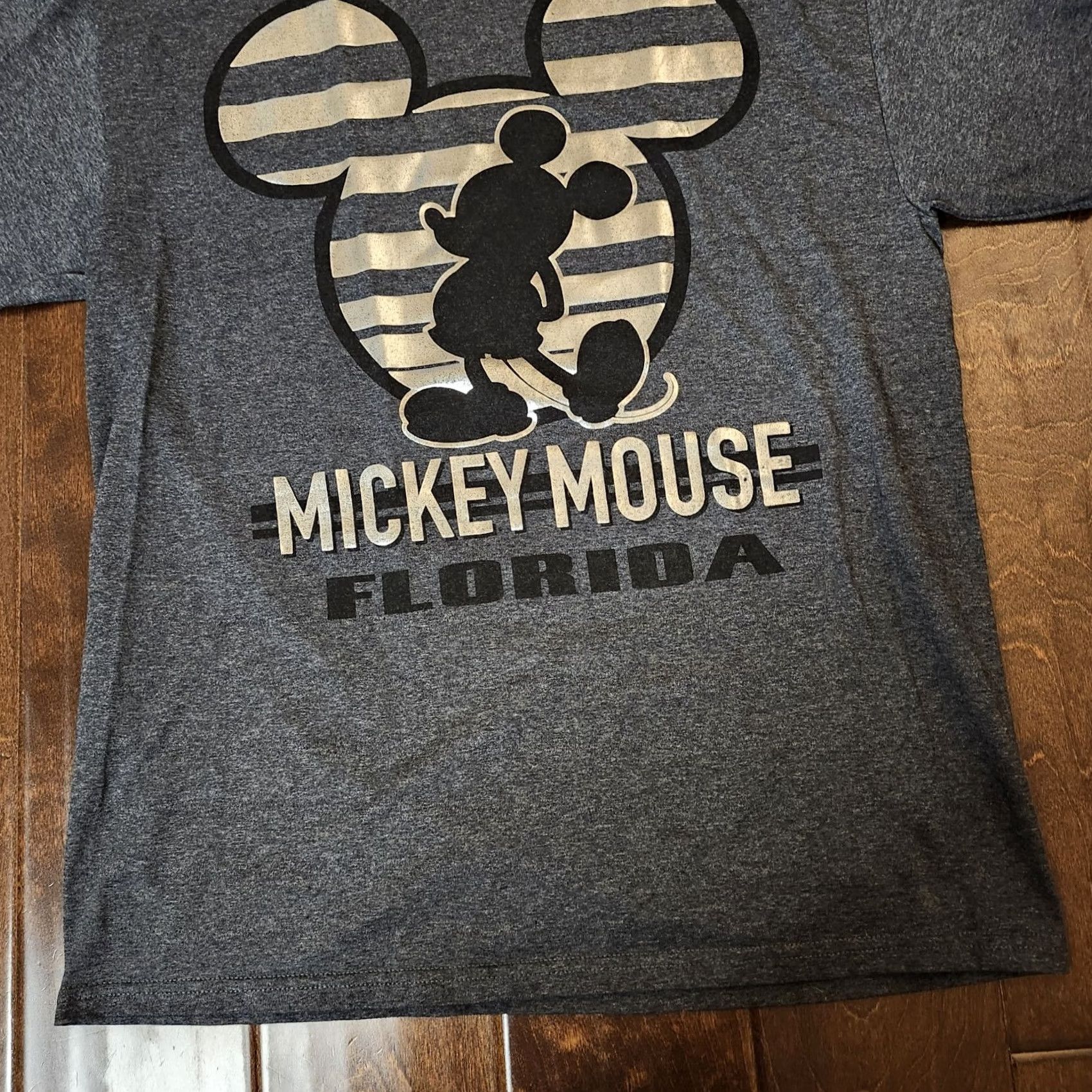 Disney Disney Shirt Mens Medium Gray Mickey Mouse Florida Shiny Metallic Graphic Tee Size US M / EU 48-50 / 2 - 3 Thumbnail