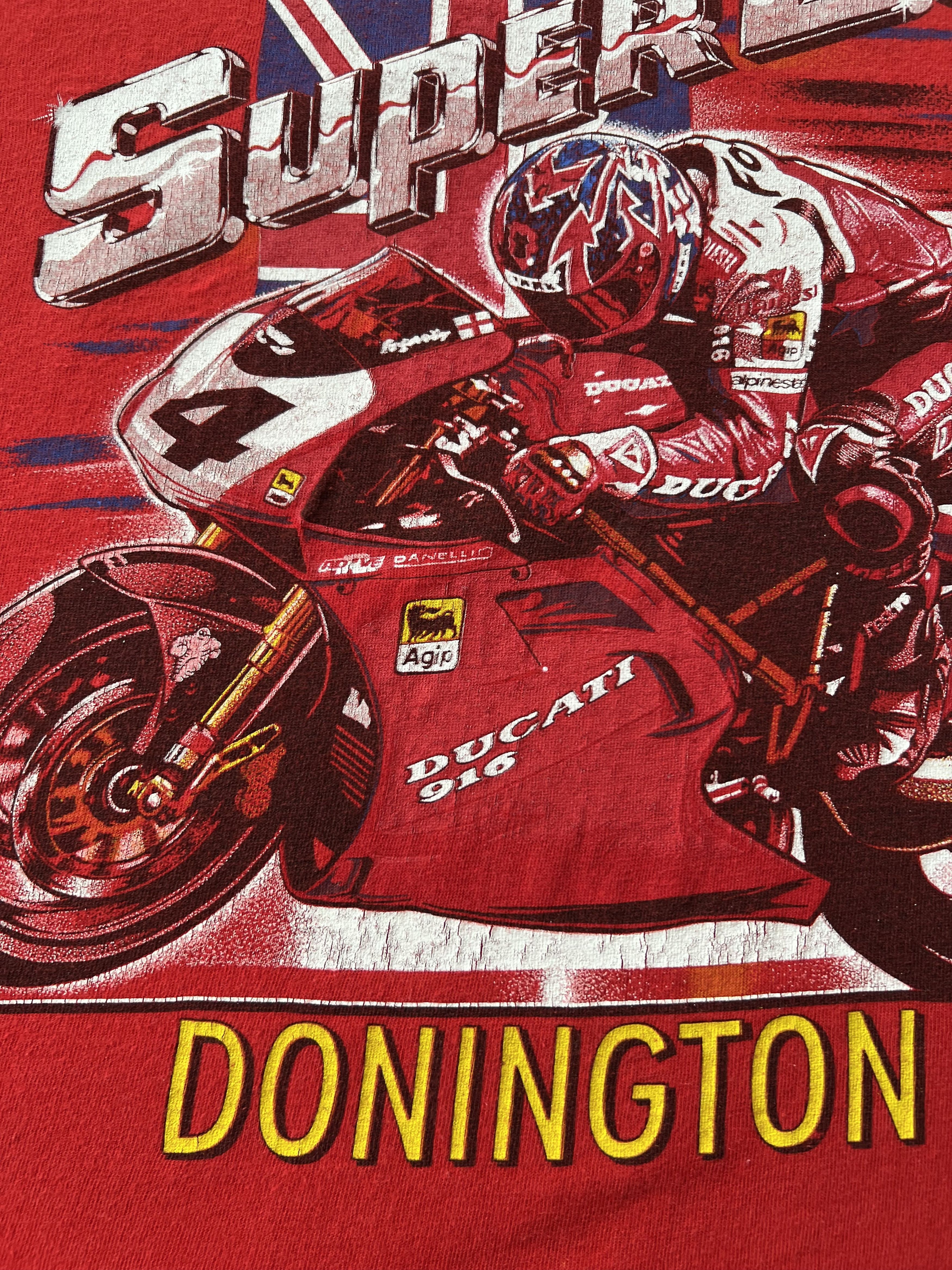 Vintage Vintage 1997 Ducati 916 Superbike GP Moto Racing Red T-shirt Size US XXL / EU 58 / 5 - 4 Thumbnail