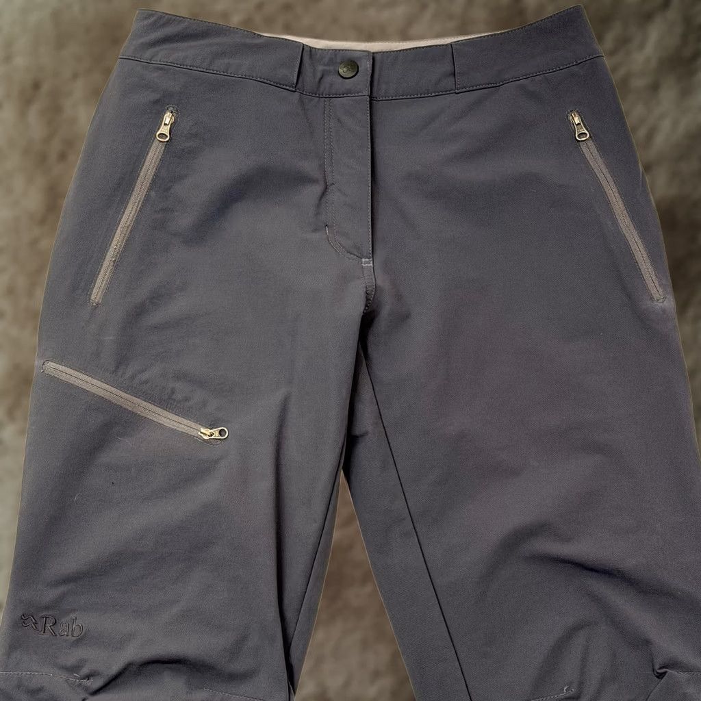 Rab VINTAGE Rab Vector Pants Womens XS Gray Softshell Hiking Zip Pockets Stretch Outdoor Size 26" / US 2 / IT 38 - 1 Thumbnail