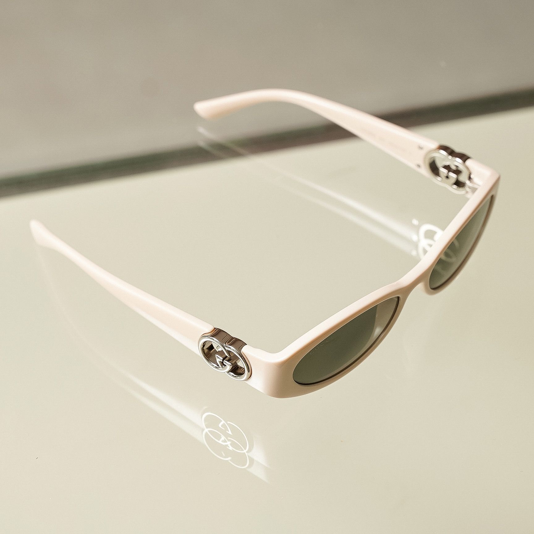 image of Gucci Gg1660S 004 Sunglasses White, Men's