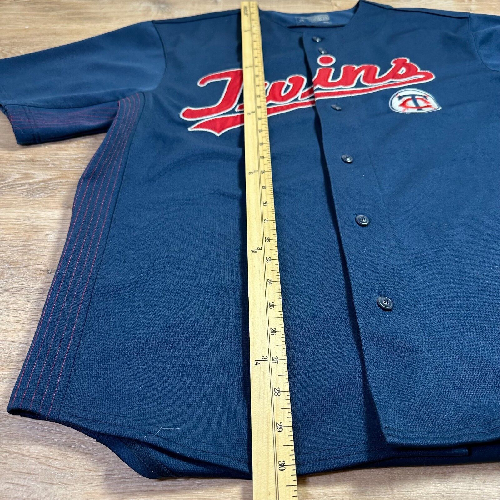 MLB Minnesota Twins Baseball Jersey Morneau Mens Large True Fan Size US L / EU 52-54 / 3 - 9 Thumbnail