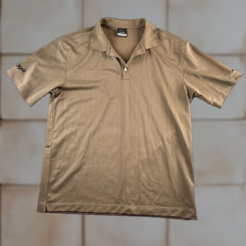 Nike Nike Golf Polo Shirt Men XL Tan Beige Dri-Fit Embroidered Logo Shirt Polo Golf Nike Dri-Fit Clubwear Mens Size US M / EU 48-50 / 2 - 1 Thumbnail