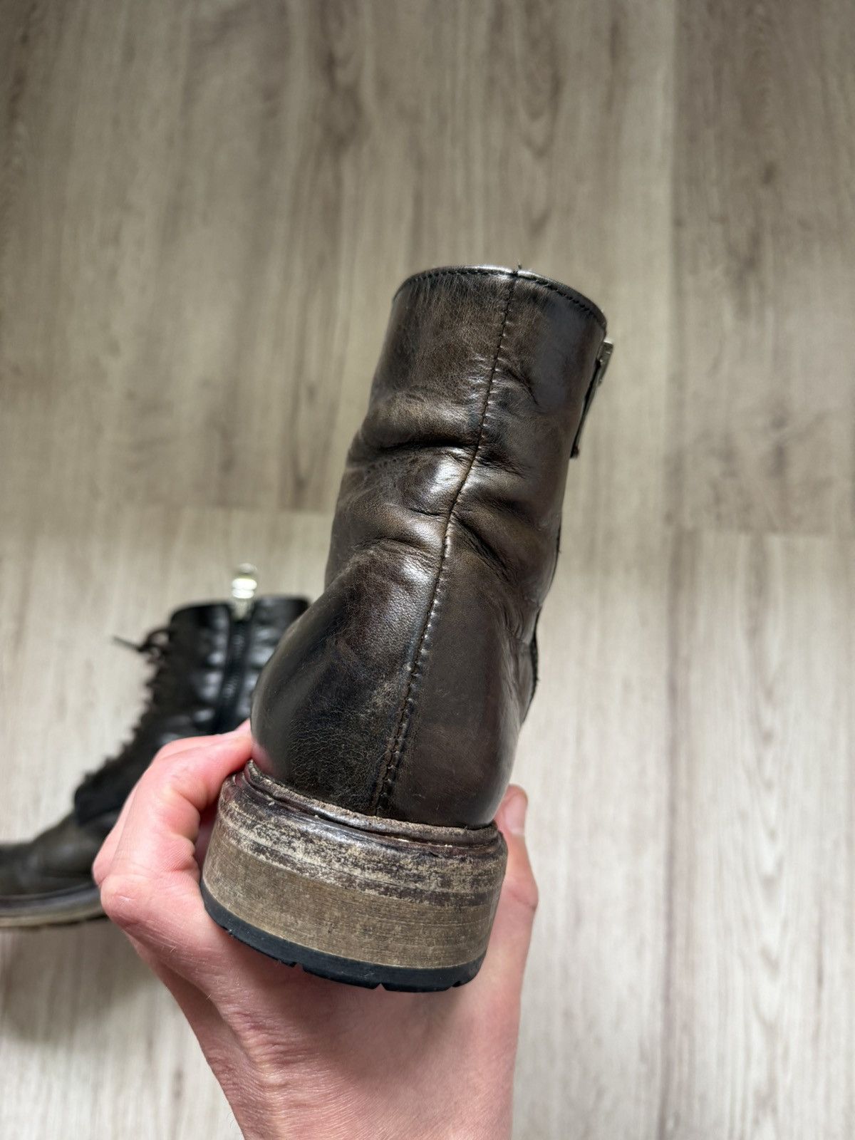 Other Crispiniano Patina Leather Boots Side Zip Italian Combat 39 Size US 6 / EU 39 - 16 Thumbnail