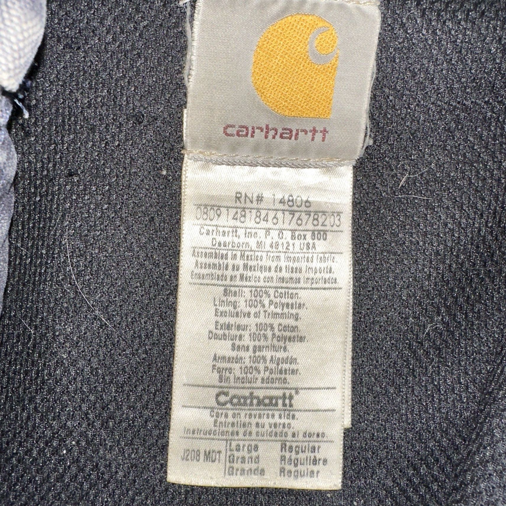 Carhartt VINTAGE Carhartt Jacket Bomber Jacket Mens L Purple Hooded 90s J208 MDT Thrashed Size US L / EU 52-54 / 3 - 7 Thumbnail