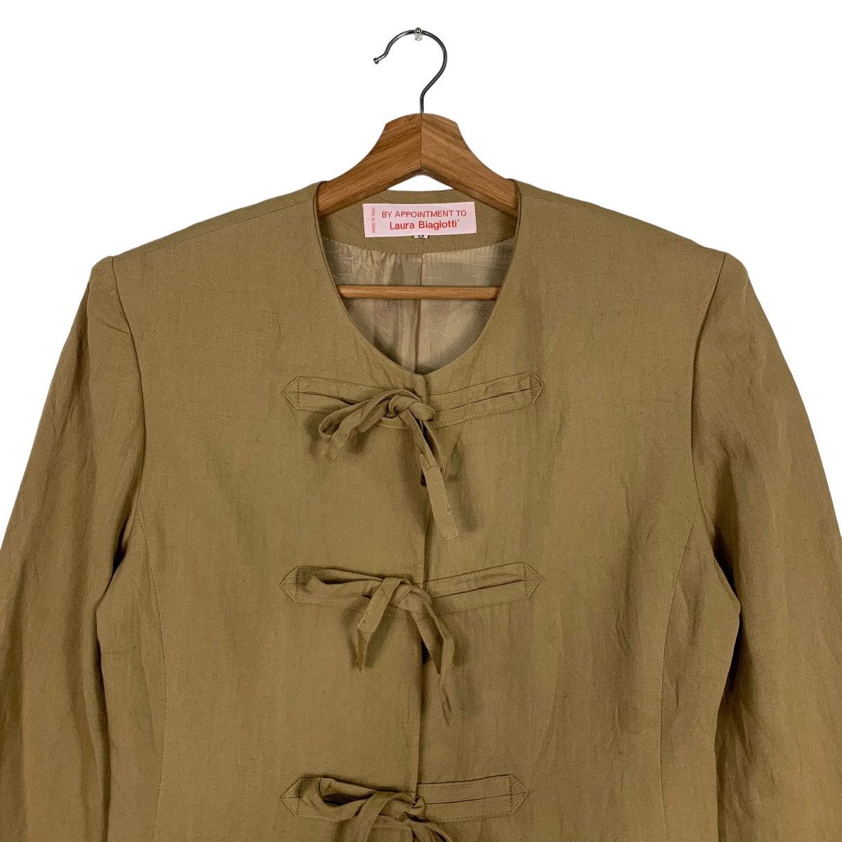 Japanese Brand LAURA BIAGIOTTI Tie Closure Casual Jacket #0126-C7 Size M / US 6-8 / IT 42-44 - 3 Thumbnail