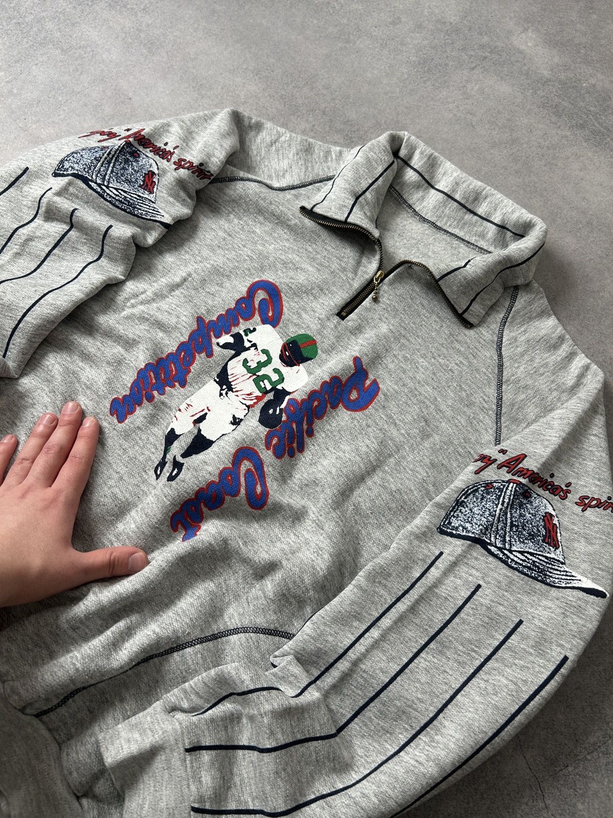 New York Yankees Vintage New York Yankees 1/4 zip-sweatshirt mens Size US M / EU 48-50 / 2 - 3 Thumbnail