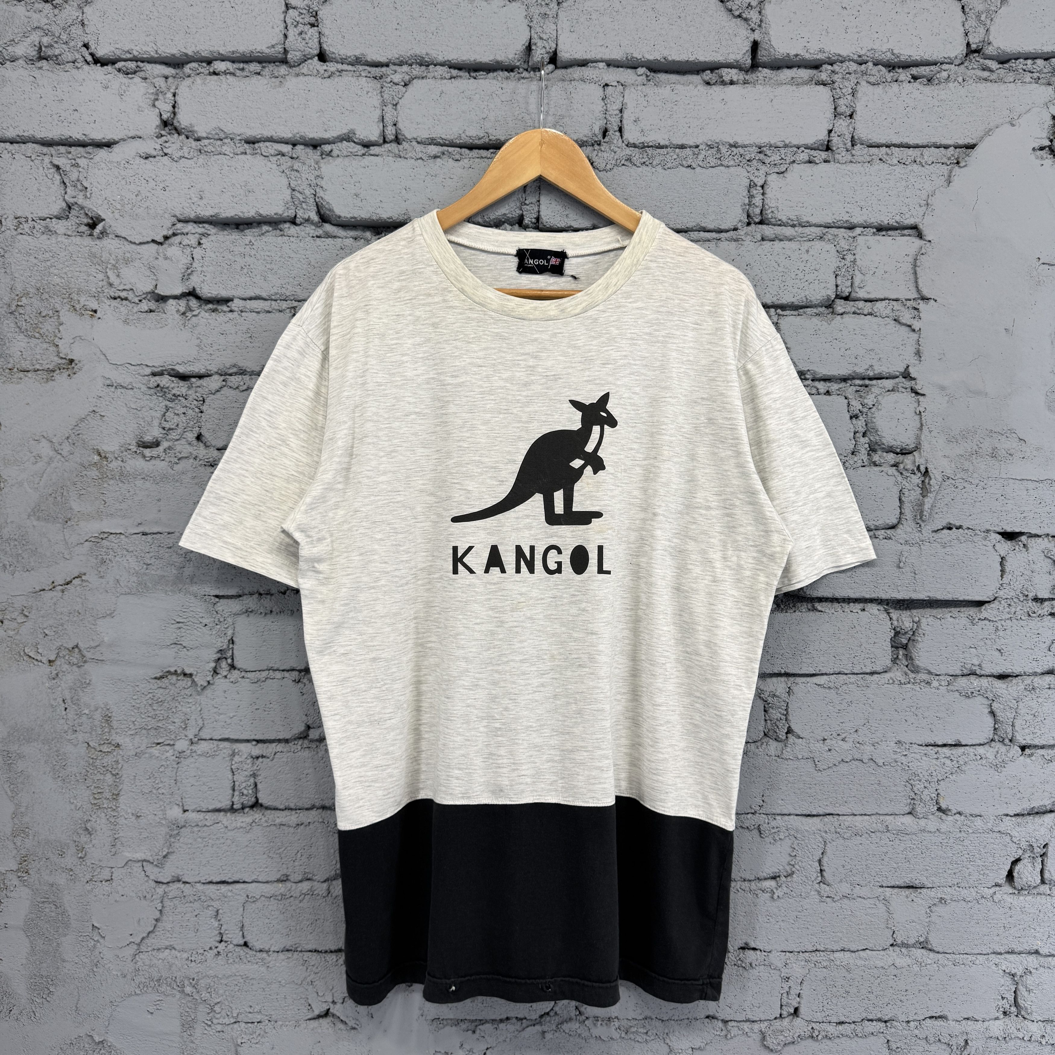 Kangol Vintage 2Tone Kangol Short-sleeve Tshirt Black Kangaroo Logo Size US L / EU 52-54 / 3 - 1 Thumbnail