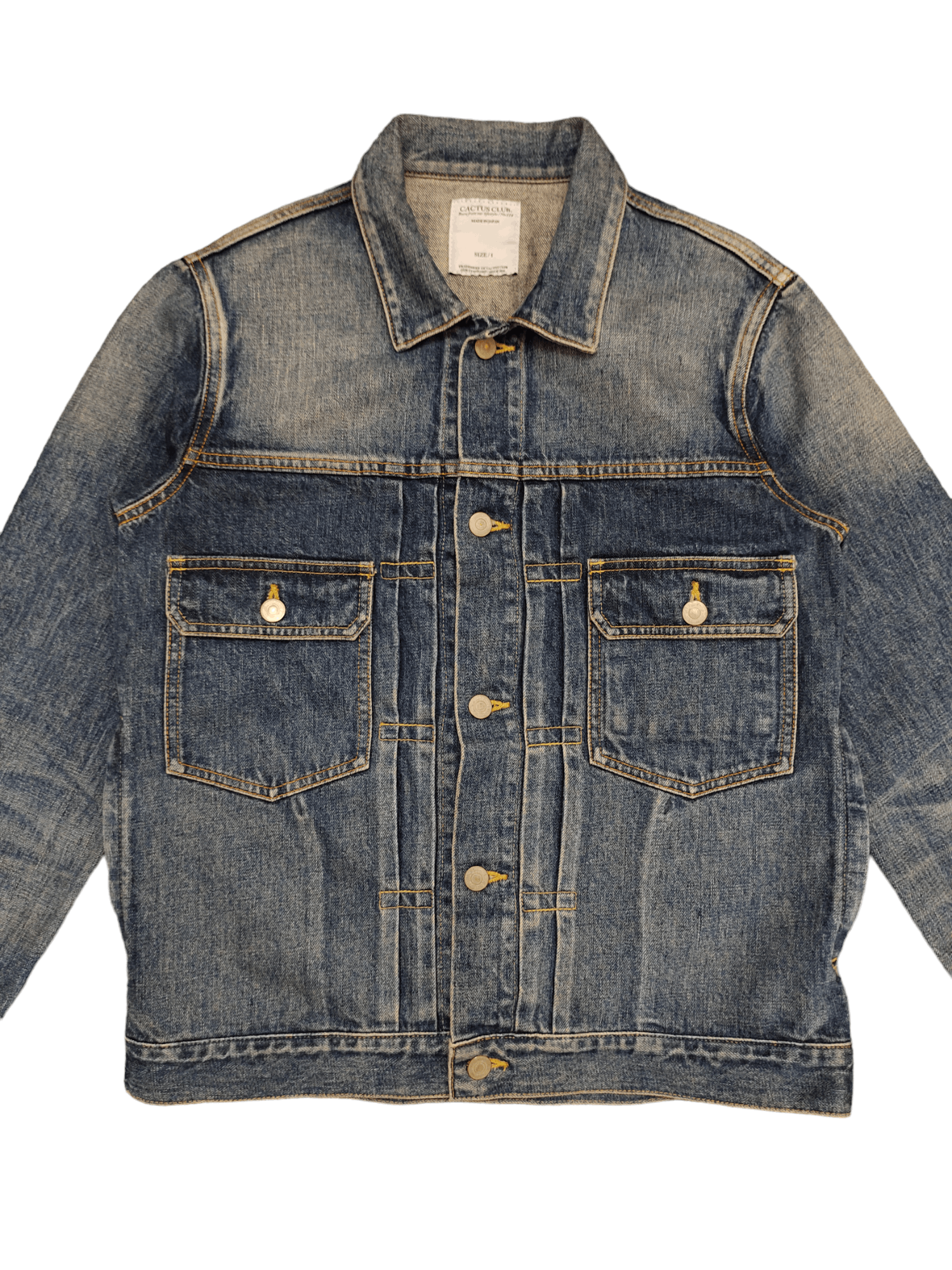 Japanese Brand Japanese Brand Cactus Club Type Two Denim Jackets Size US S / EU 44-46 / 1 - 1 Thumbnail