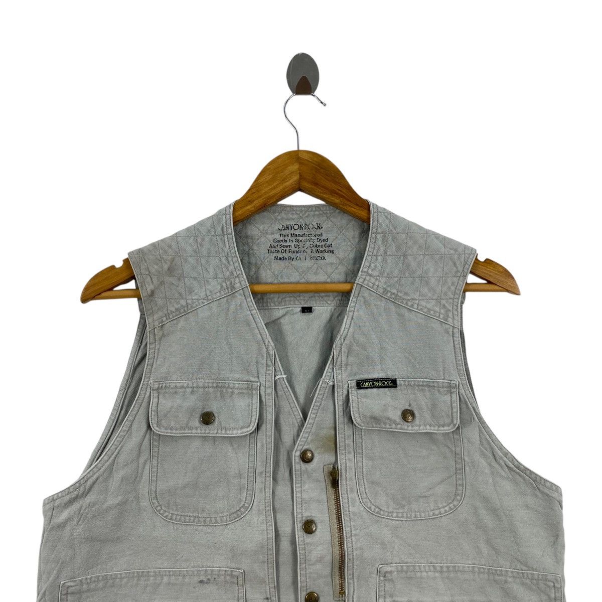 Vintage Vintage CANYON ROCK Grey Jeans Tactical Fishing Vest Jacket Size US M / EU 48-50 / 2 - 2 Thumbnail