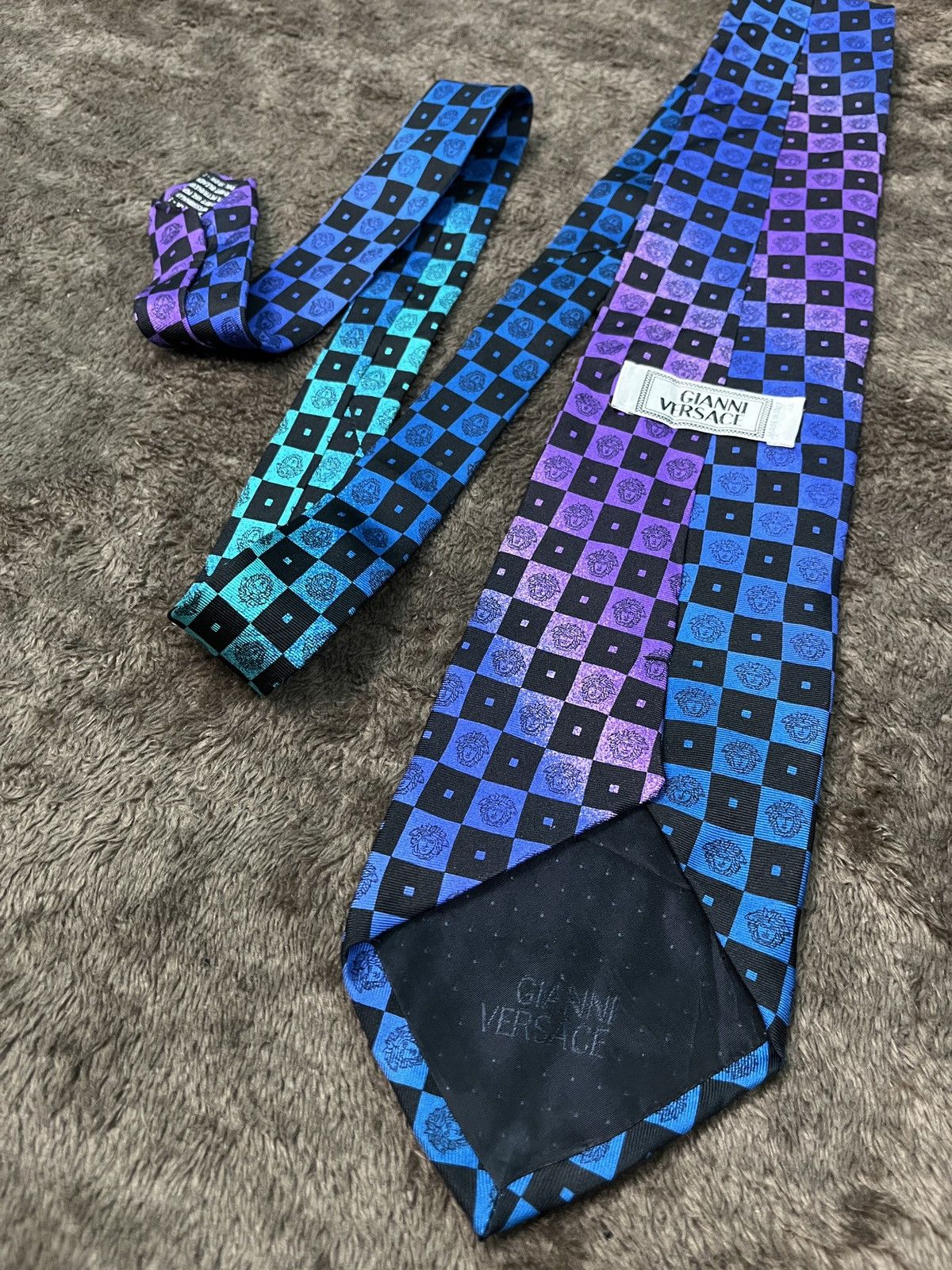 Versace Gianni Versace Monogram Made in Italy Silk Necktie Size ONE SIZE - 5 Thumbnail